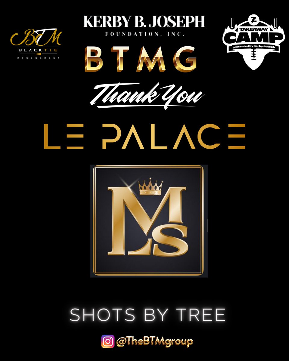 blacktiemg's tweet image. THANK YOU for your hospitality #Gratitude #ThankYouSponsor #EventSuccess 
2025 #ZUPER #TAKEAWAYCAMP 
presented by #KerbyJoseph 
#KerbyJosephTakeAwayCamp 
#BlackTieManagementGroup
#BlackTieManagement
#TheBTMgroup
#BlackTieMG
