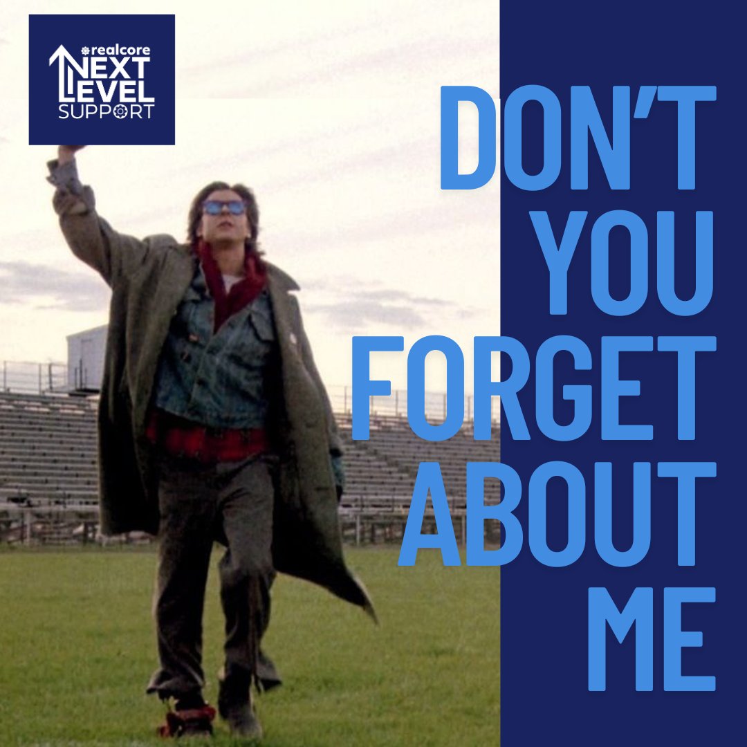 NLSNextLevel's tweet image. 🎶 Don’t you... forget about me. Don’t, Don’t, Don’t Don’t….

Because with Next Level Support, you’ll never walk alone across that CRE field.

#IForgotDay #NextLevelSupport #CREsupport #BreakfastClubVibes #DontYouForgetAboutMe #CommercialRealEstate #RealcoreApplications