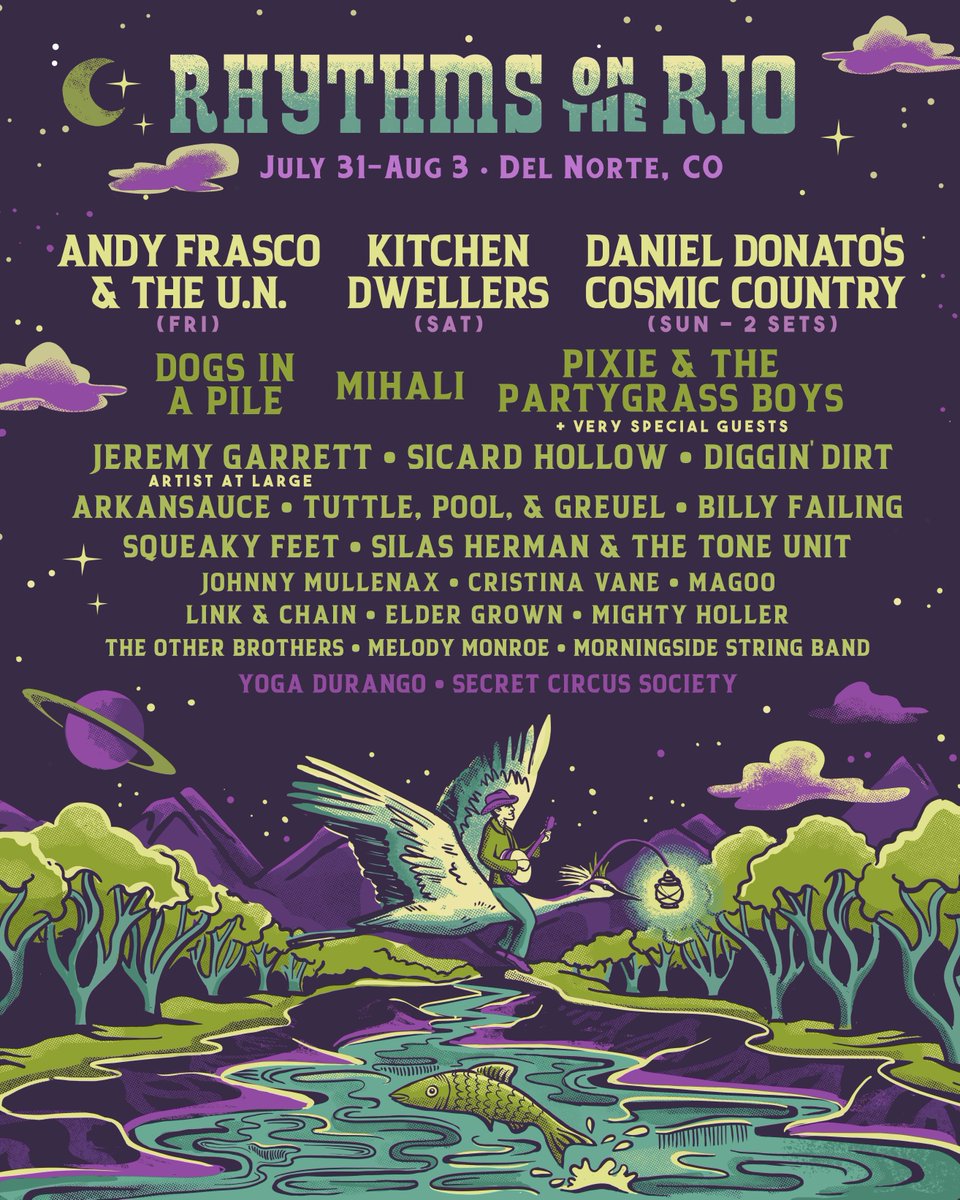 Daily schedules for Rhythms on the Rio are live now! See you all Saturday!