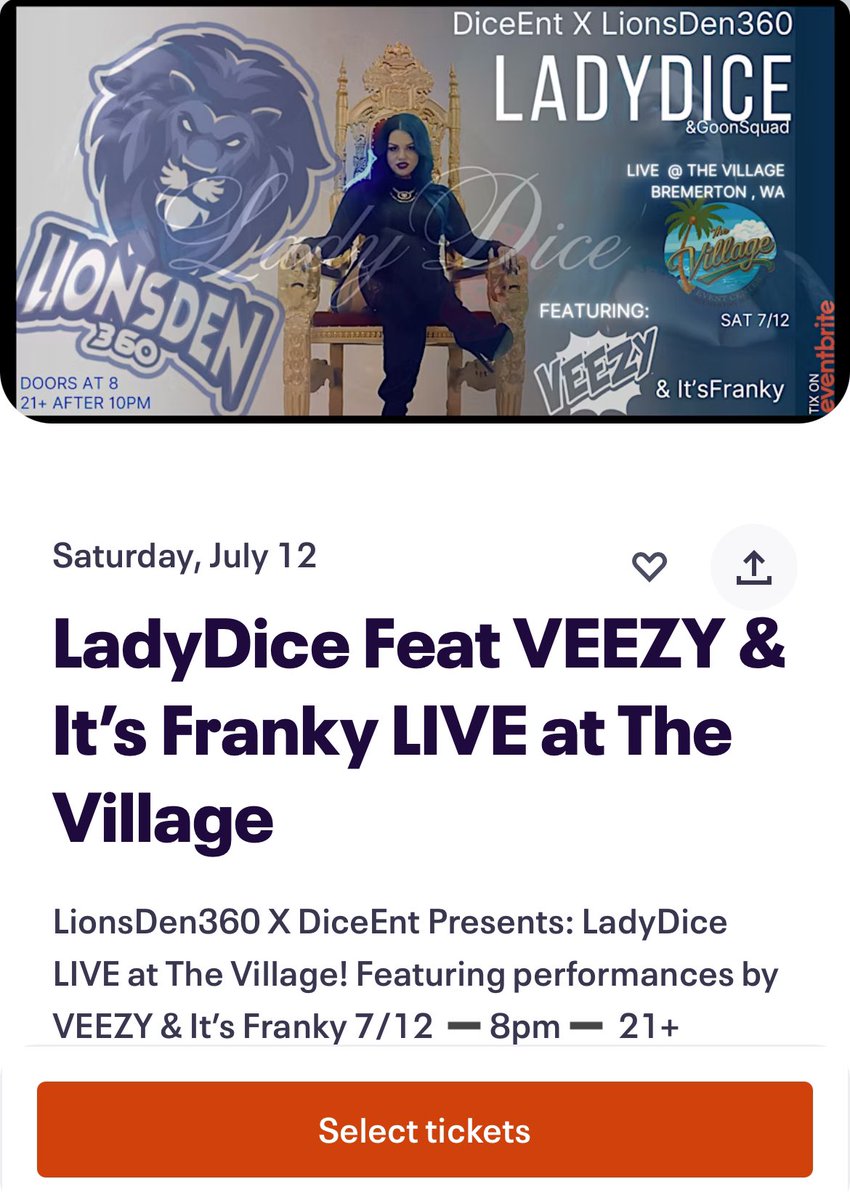 7/12
Tickets👇🏿👇🏿👇🏿👇🏿👇🏿👇🏿
eventbrite.com/e/ladydice-fea…