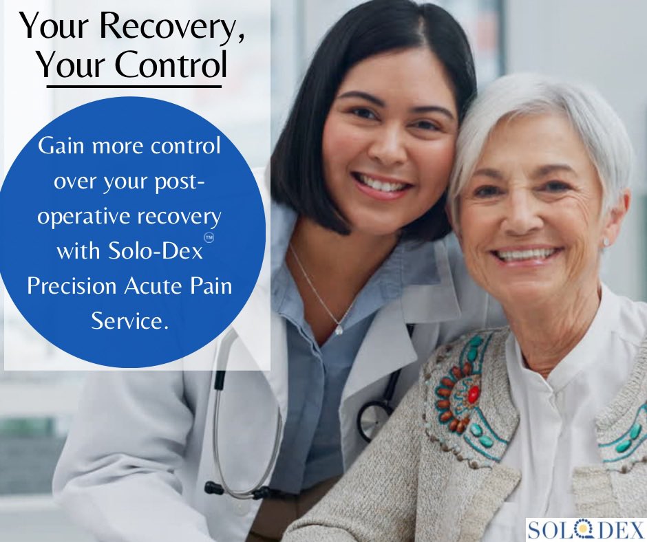 SoloDexInc's tweet photo. Your Recovery, Your Control: Gain more control over your post-operative recovery with Precision Acute Pain Service™️

#healthcare #healthtechnology #healthtech #medtech https://t.co/DNCRsDaxtr