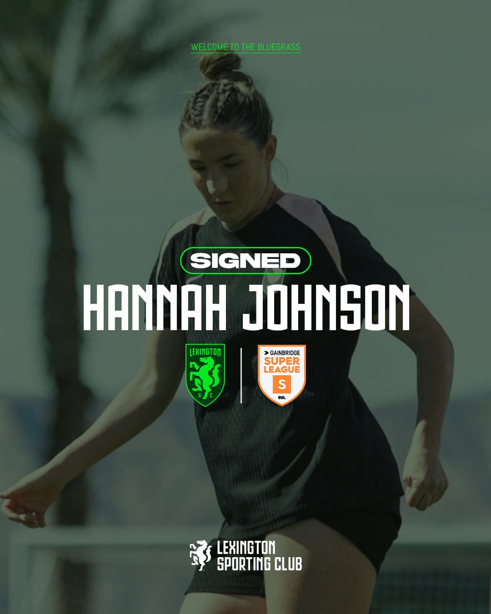 𝐇𝐀𝐍𝐍𝐀𝐇 𝐈𝐒 𝐇𝐄𝐑𝐄 🙌 

We are pleased to announce the signing of forward Hannah Johnson to our 2025/26 roster! 

🔗 bit.ly/3G6pRof

#LexGo #GainbridgeSuperLeague

(Pending league &amp; federation approval)