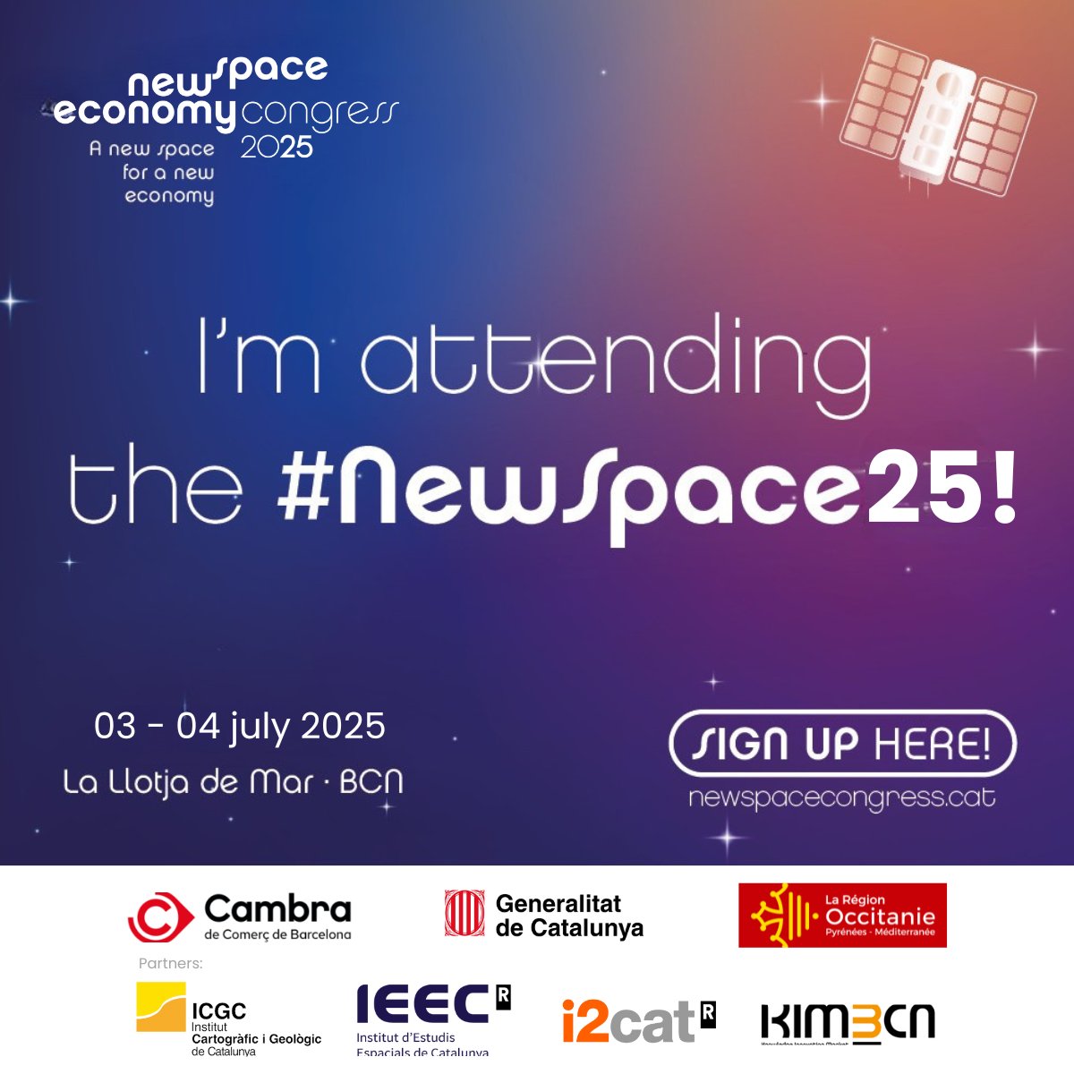 SATLANTIS (@satlantis_) on Twitter photo We are attending the #NewSpaceEconomyCongress on July 3โ4 at #LaLlotjaDeMar, Barcelona!
๐ฃ Join us at the session "Meet the Ecosystem โ NSEC25 Pitch", where our colleague Iwona Maciejewska, Head of Bid Management at SATLANTIS, will speak:
๐๏ธ July 3 | 17:45h
๐ Salรณ de Cรฒnsols โ We are attending the #NewSpaceEconomyCongress on July 3โ4 at #LaLlotjaDeMar, Barcelona!
๐ฃ Join us at the session "Meet the Ecosystem โ NSEC25 Pitch", where our colleague Iwona Maciejewska, Head of Bid Management at SATLANTIS, will speak:
๐๏ธ July 3 | 17:45h
๐ Salรณ de Cรฒnsols โ