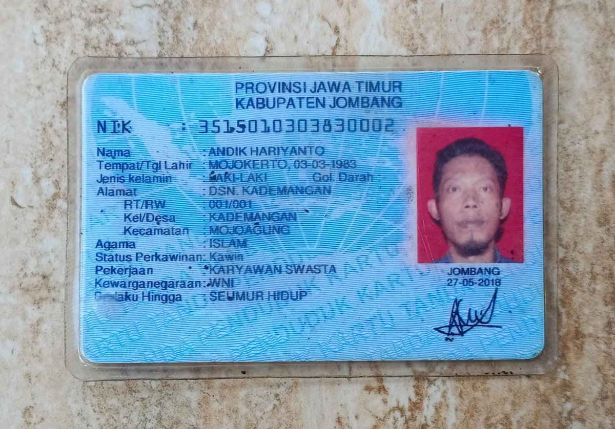Cakcokk11's tweet photo. @ttxctc 1. Nama : Andik Hariyanto
2. IUD : 36310276299706832
3. No HP : 085230563733
4. Merk HP : Oppo A92
5. Permasalahan : use frozen
6. ID KTP (KYC) : 3515010303830002
7. Email : khoirulliyanto@gmail.com https://t.co/H7whUCtoiw