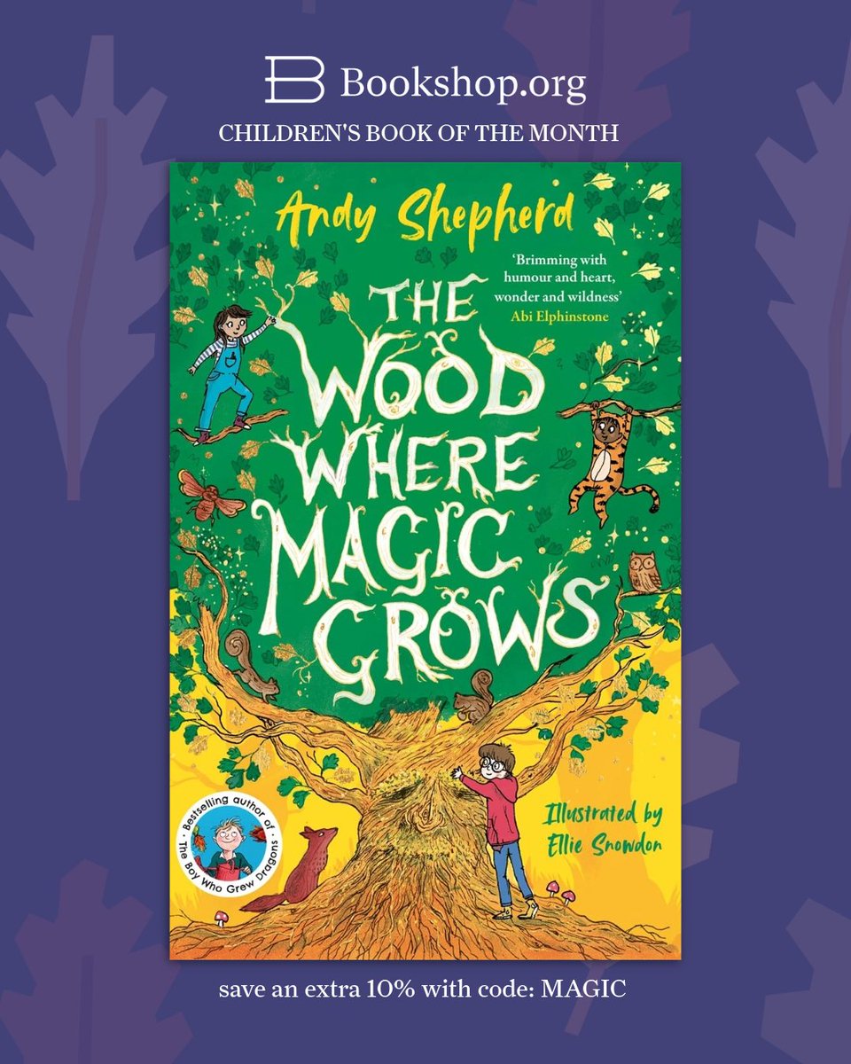 HUGE thank you to the brilliant @bookshop_org_uk for choosing #TheWoodWhereMagicGrows as your July Book of the Month!

I'm over the moon!

You even get 10% off with code MAGIC when you order!

AND of course you’ll be supporting our lovely independent bookshops at the same time!