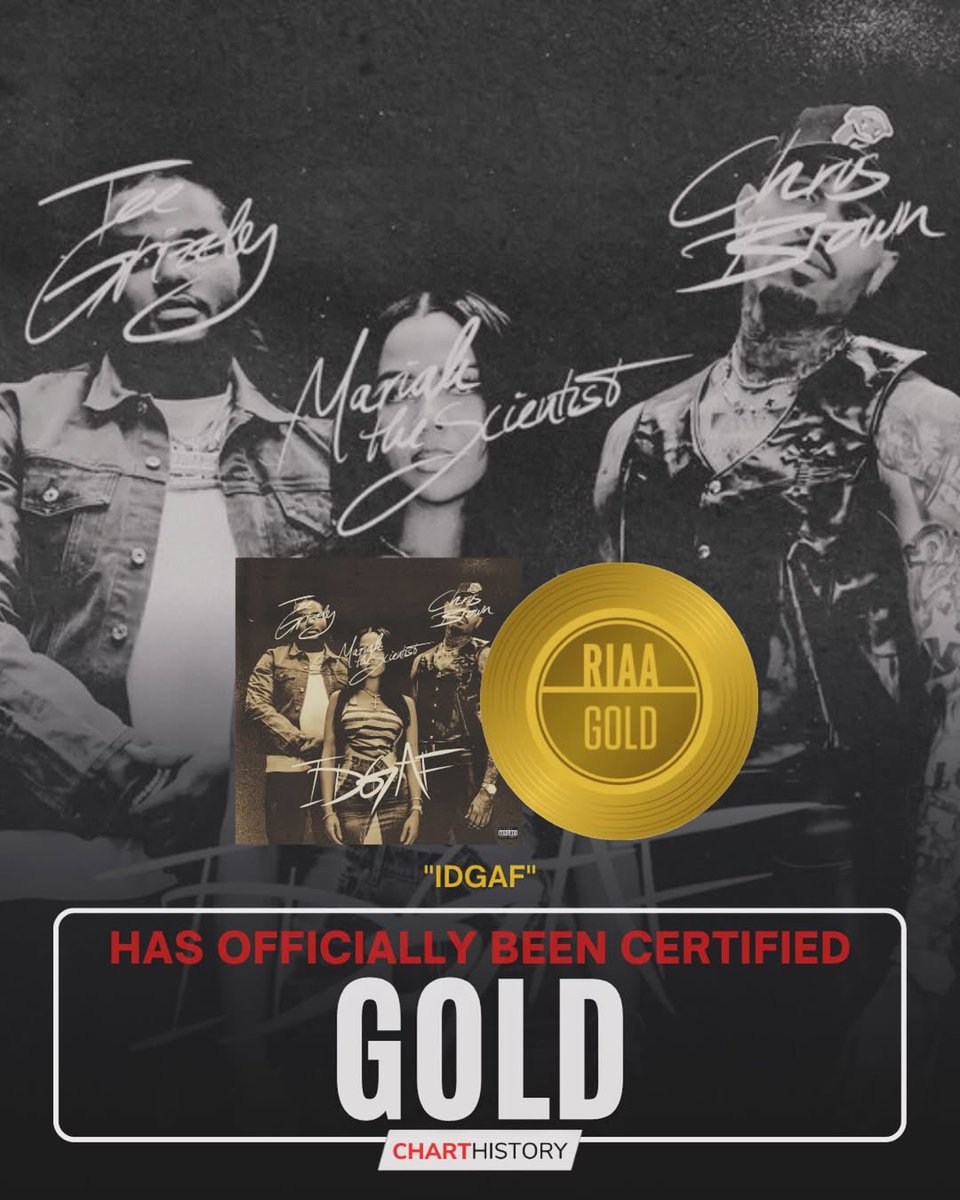 TB_Vanguard's tweet photo. π IDGAF @teegrizzley ft. @chrisbrown & Mariah the Scientist
Repost @charthistory
#CHUpdates: #IDGAF by #TeeGrizzley feat. #ChrisBrown x #MariahTheScientist Goes Gold in the US. ππ¨π
_________________________________
β
Follow @Charthistory for more! https://t.co/mAQauOYBfH