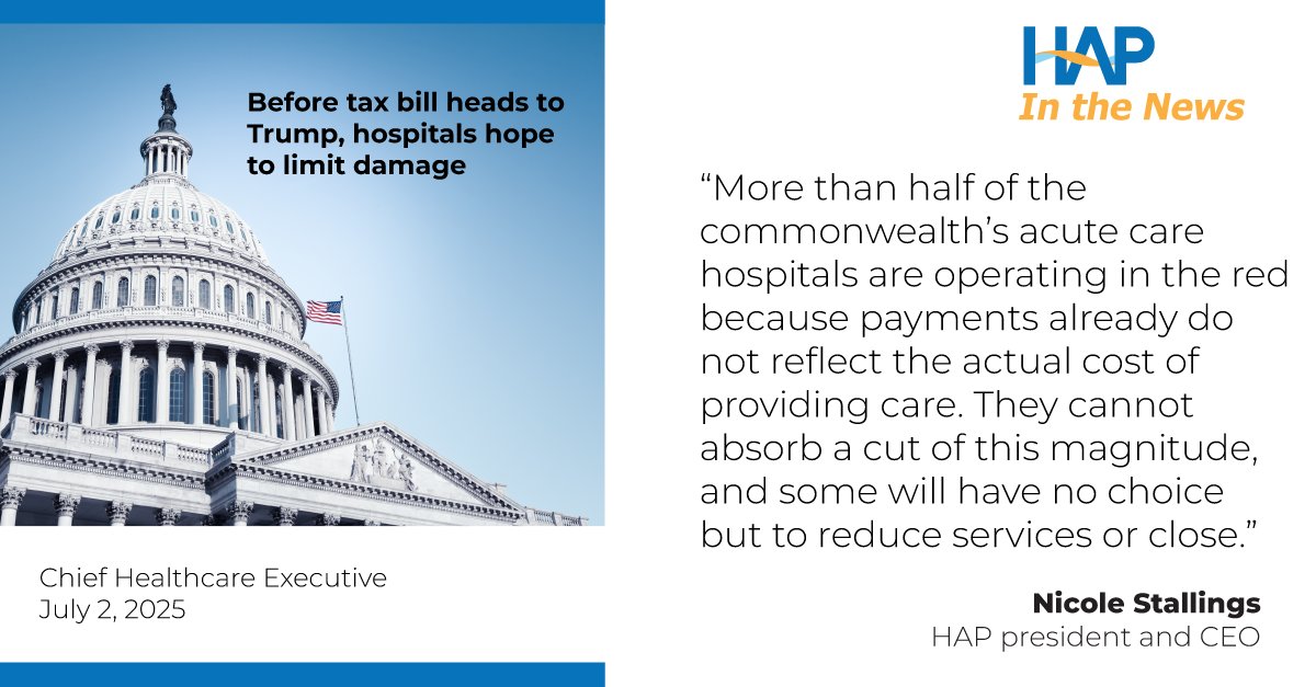 HAP (@hapupdates) on Twitter photo Today's story by <a href="/RonSouthwick1/">Ron Southwick</a> of <a href="/ChiefHealthExec/">Chief Healthcare Executive</a> looks at the damage that #Medicaid cuts will inflict on hospital stability and access to health care—nationally and in PA. <a href="/NicoleS_HAP/">Nicole Stallings</a> highlights how the bill affects PA's care and economy: chiefhealthcareexecutive.com/view/before-ta… Today's story by <a href="/RonSouthwick1/">Ron Southwick</a> of <a href="/ChiefHealthExec/">Chief Healthcare Executive</a> looks at the damage that #Medicaid cuts will inflict on hospital stability and access to health care—nationally and in PA. <a href="/NicoleS_HAP/">Nicole Stallings</a> highlights how the bill affects PA's care and economy: chiefhealthcareexecutive.com/view/before-ta…