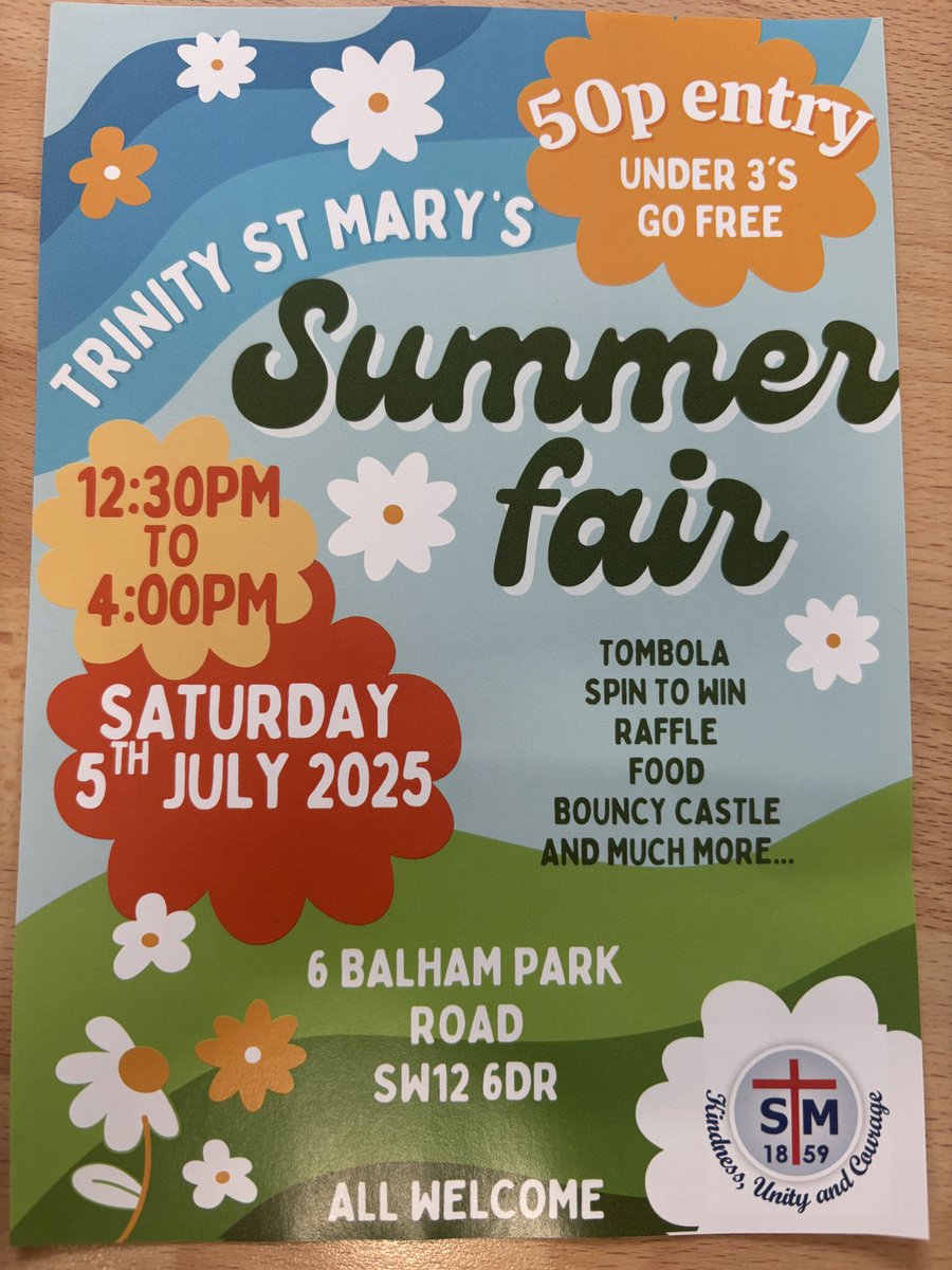 Join us for our Summer Fair this Saturday from 12:30pm to 4pm. Loads of fun and stalls.#tsmbalham #tsmfamily #summerfair