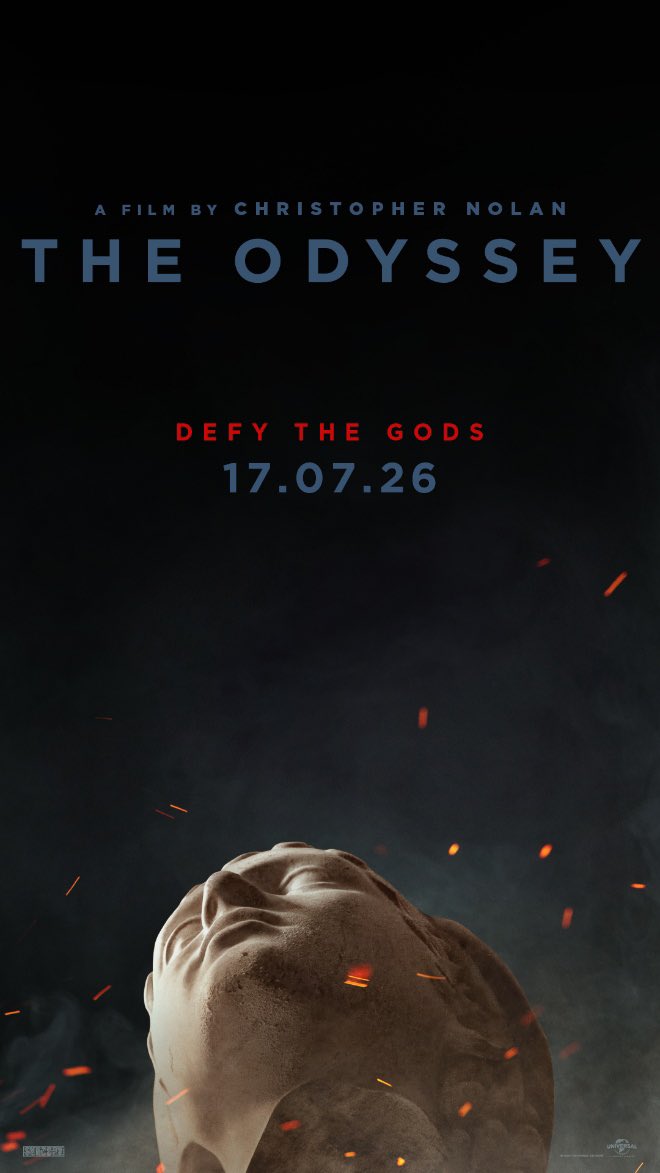 Filme Shilmy (@filmeshilmy) on Twitter photo A film by #ChristopherNolan. Shot entirely with IMAX film cameras. In cinemas 7 17 26.
#TheOdysseyMovie <a href="/universaluk/">Universal Pictures UK</a> A film by #ChristopherNolan. Shot entirely with IMAX film cameras. In cinemas 7 17 26.
#TheOdysseyMovie <a href="/universaluk/">Universal Pictures UK</a>