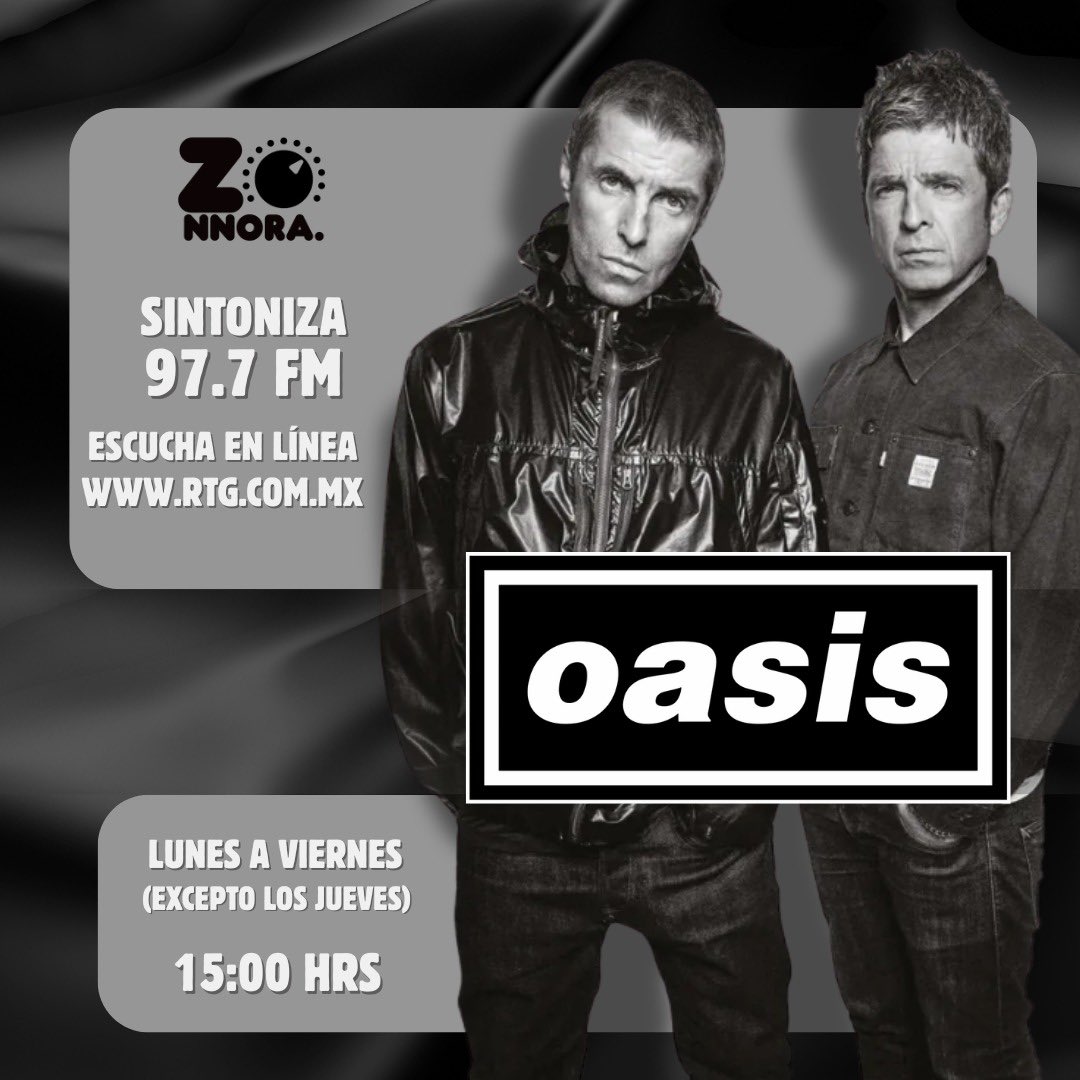 ¡Celebramos el regreso de #OASIS! 🤘

Hoy y el Viernes en Zonnora nos aventamos los mejores macanazos de una de las mejores bandas de todos los tiempos, celebrando la vuelta de los Gallagher. 

⏰15:00hrs 
97.7FM RTG ACAPULCO
Escucha en linea rtg.com.mx