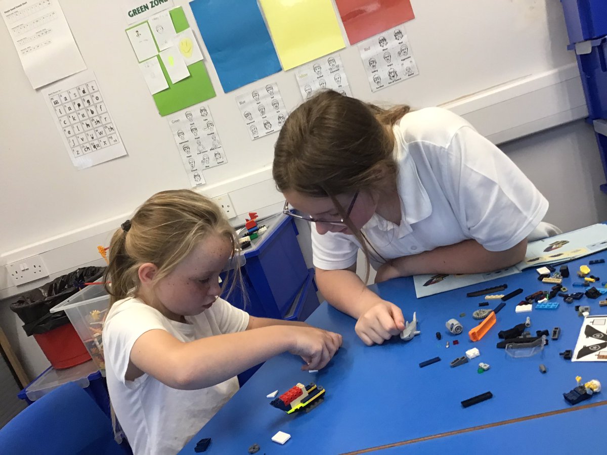 Some children have developed their resilience and teamwork skills with Mrs. Bramhall in our Lego Therapy group and finally finished their project. Well done!