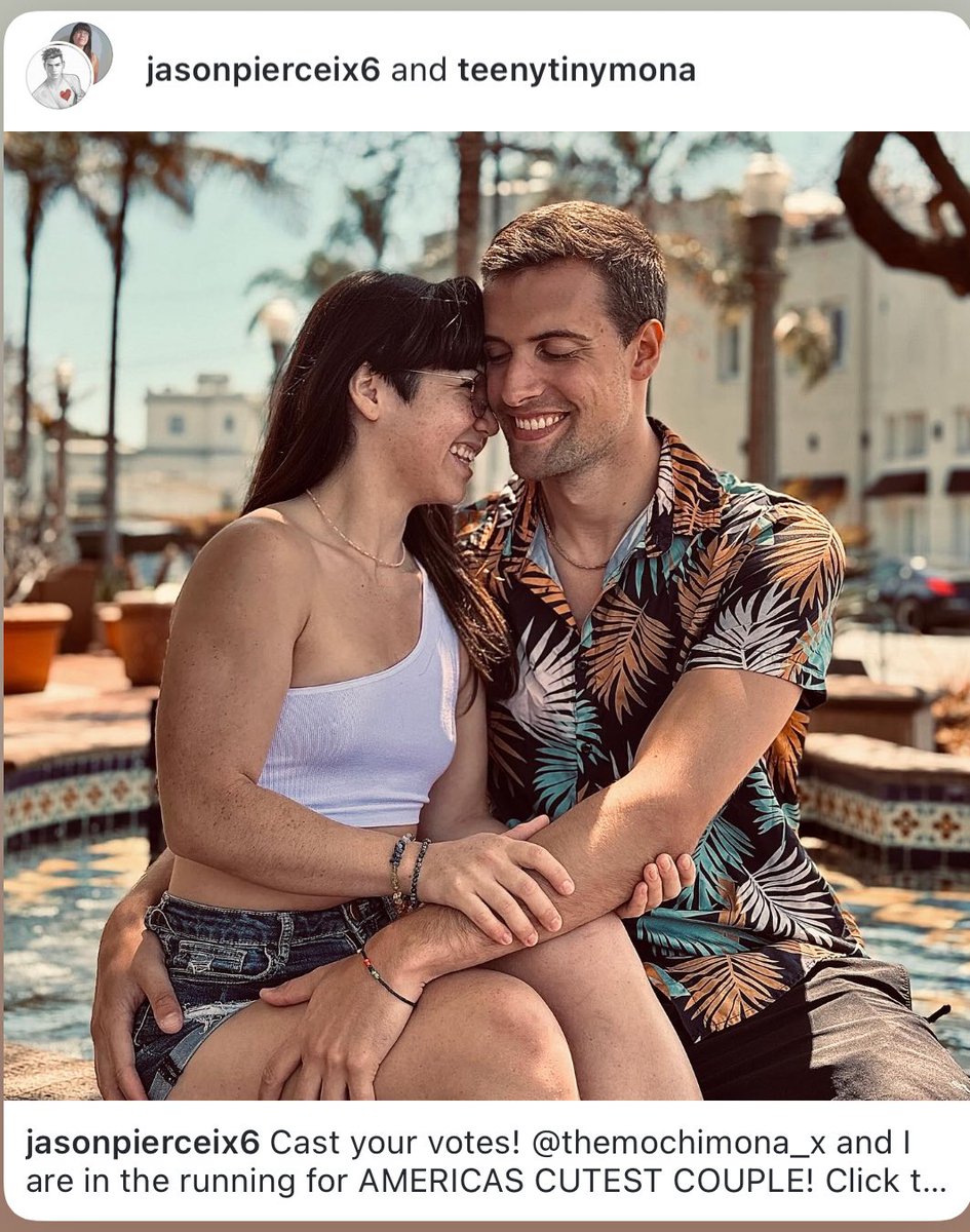 Jason Pierce 🏆 Top 3%🤙🏽 $5 SALE (@jasonsofficials) on Twitter photo <a href="/MochimonaXXX/">Mochi Mona🍡</a> and I got accepted for AMERICA’S CUTEST COUPLE contest! We’d love to share our story so cast your votes! Link is below!! <a href="/MochimonaXXX/">Mochi Mona🍡</a> and I got accepted for AMERICA’S CUTEST COUPLE contest! We’d love to share our story so cast your votes! Link is below!!