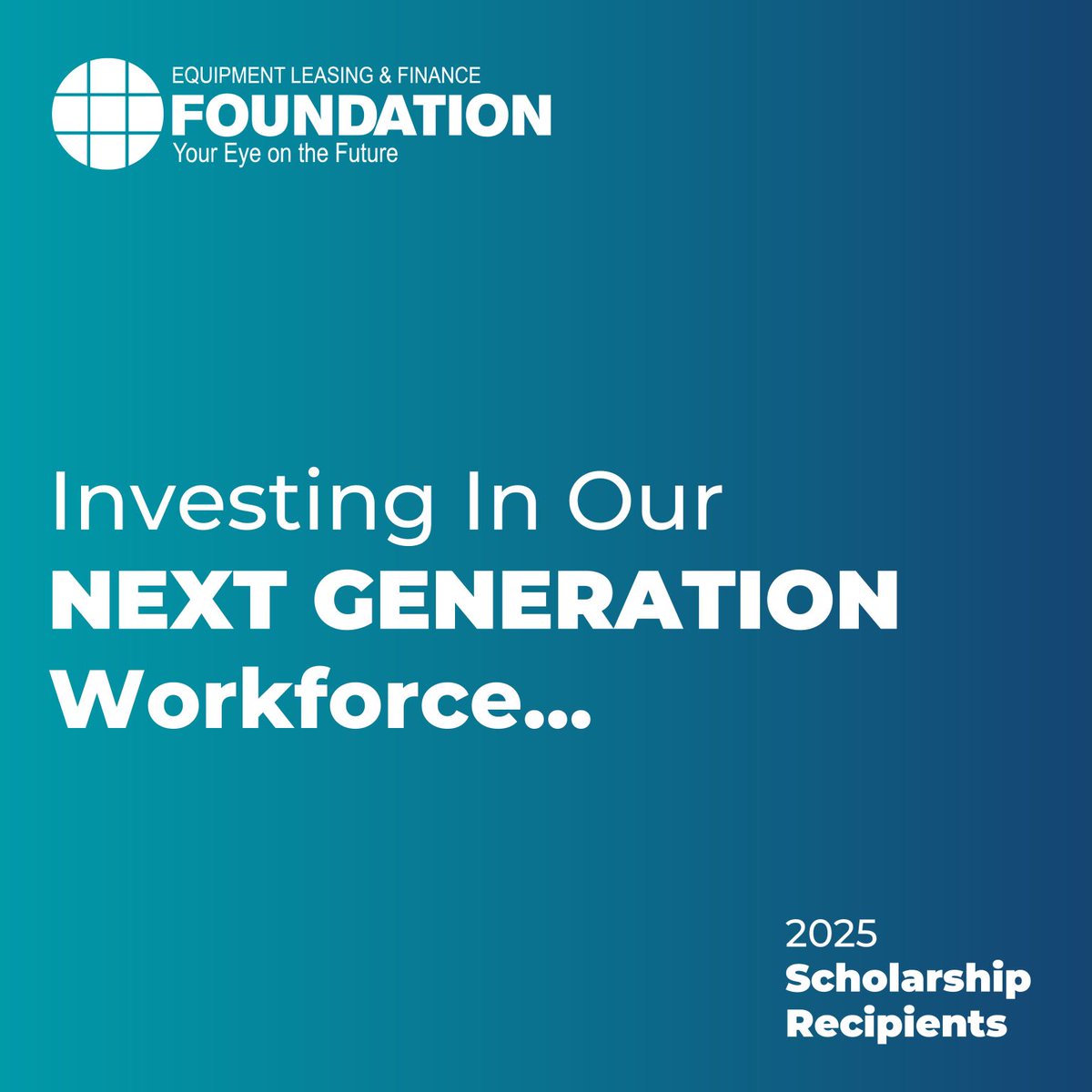 The Foundation is proud to announce our 2025 scholarship recipients. Each student will receive $5,000 for their higher education journey. Read more about how the Foundation is developing the next generation of talent for the #equipmentfinance industry tinyurl.com/njd2bwwv