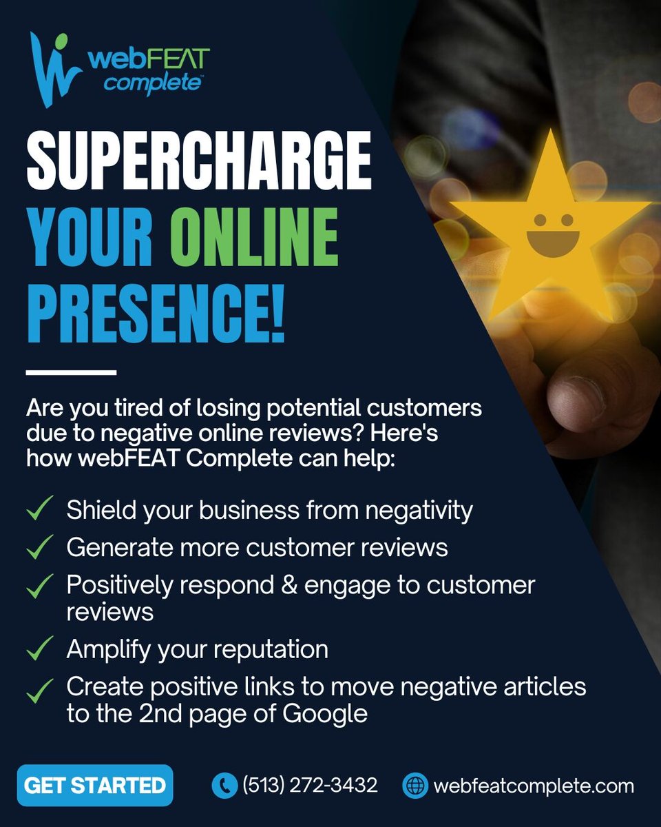 webFEATComplete's tweet photo. Your online reputation can make or break your business. ⭐

Negative reviews? We’ll help you manage them. Positive ones? We’ll make sure they shine. With 25+ years of experience, we know how to turn customer feedback into business growth. 🚀

Get started: https://t.co/oQNI2uAE2Z https://t.co/e2WUdNx9H1