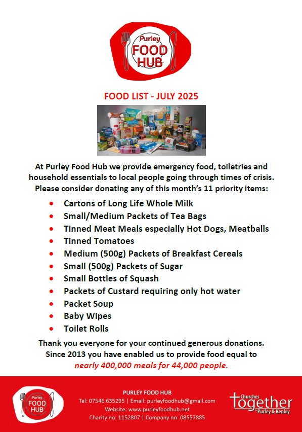 Purley BID (@inpurley) on Twitter photo Please support the <a href="/PurleyFoodHub/">Purley Food Hub</a> throughout July 2025. Thank you.
See more information on how you can help or donate at purleyfoodhub.net/how-you-can-he…
#inPurley #foodhub #community #Purley #DestinationPurley <a href="/PurleyCllrs/">Purley Conservatives</a> Please support the <a href="/PurleyFoodHub/">Purley Food Hub</a> throughout July 2025. Thank you.
See more information on how you can help or donate at purleyfoodhub.net/how-you-can-he…
#inPurley #foodhub #community #Purley #DestinationPurley <a href="/PurleyCllrs/">Purley Conservatives</a>