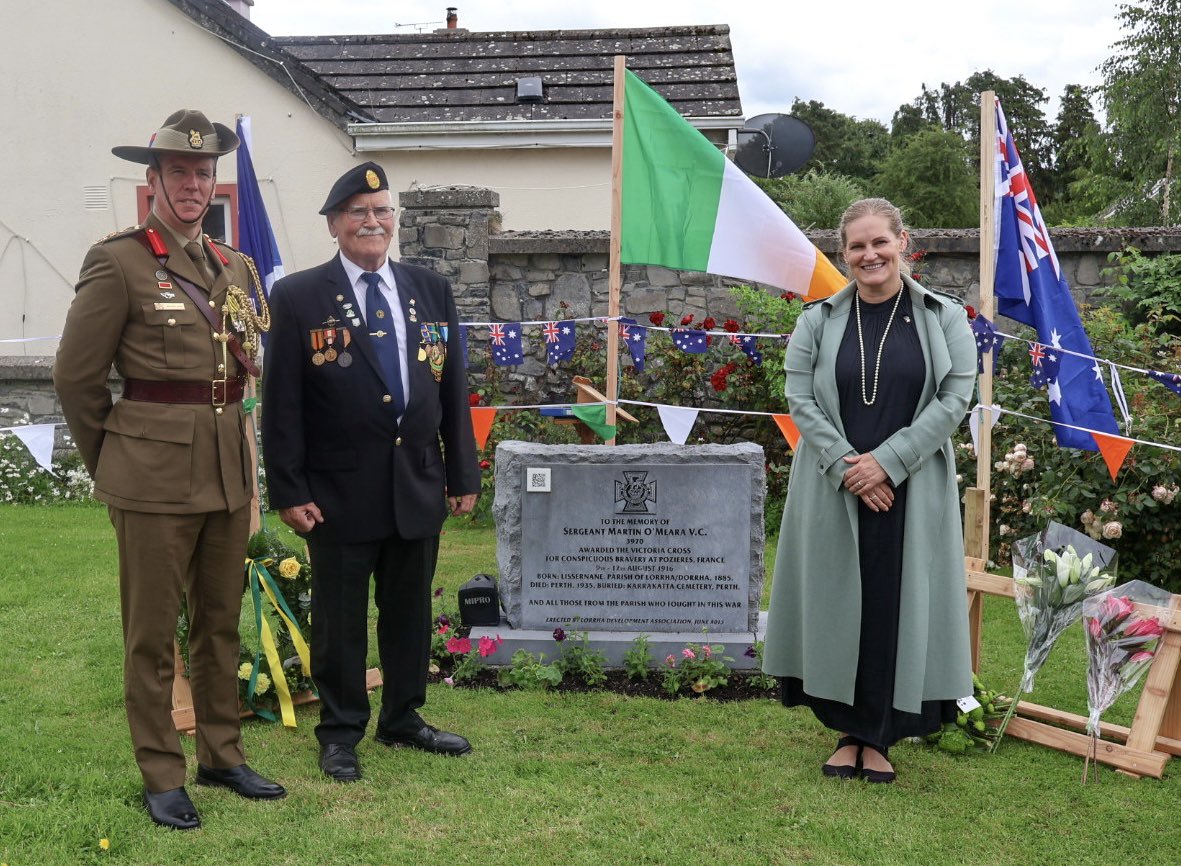 Australian Embassy Ireland ๐ฆ๐บ (@ausembire) on Twitter photo H.E. Chantelle Taylor joined the Lorrha VC committee to commemorate Anzac Day & the 1916 Battle of the Somme at the Sergeant Martin OโMeara VC memorial in Lorrha, Tipperary. The <a href="/AusEmbIre/">Australian Embassy Ireland ๐ฆ๐บ</a> in partnership with <a href="/DefenceAust/">Defence Australia</a> was honoured to present the people of Lorrha with a H.E. Chantelle Taylor joined the Lorrha VC committee to commemorate Anzac Day & the 1916 Battle of the Somme at the Sergeant Martin OโMeara VC memorial in Lorrha, Tipperary. The <a href="/AusEmbIre/">Australian Embassy Ireland ๐ฆ๐บ</a> in partnership with <a href="/DefenceAust/">Defence Australia</a> was honoured to present the people of Lorrha with a