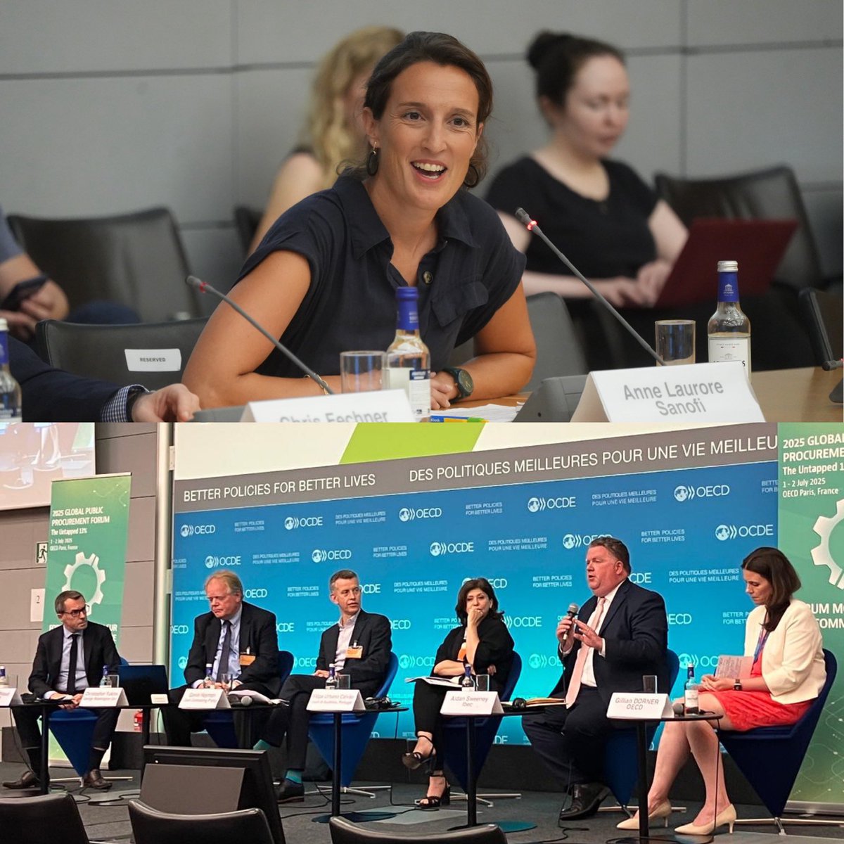 BusinessatOECD's tweet image. ⚙️ Today, we were pleased to participate in the @OECD’s Global #PublicProcurement Forum.
Our Governance & Regulatory Policy Vice Chair & @ibec_irl’s @sweeney_aidan & @sanofi’s Anne Laurore joined the discussions, where they underlined the important role of business in public…