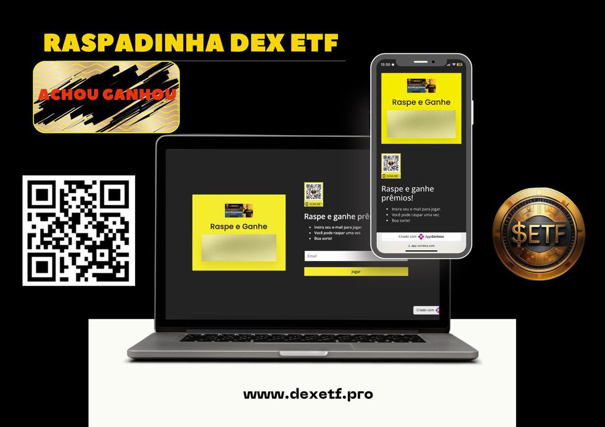 ORBYTY's tweet photo. 🎉 A Raspadinha DEX ETF chegou — e o melhor: é 100% GRÁTIS!

Raspe e ganhe prêmios, brindes, NFTs e benefícios exclusivos na nossa plataforma.

👉 Acesse: https://t.co/S6nlIbyl7T
🔍 Vá no menu e clique em “Prêmios DEX ETF”

#DEXETF #RaspadinhaCripto #GanheGrátis #Web3Brasil #NFT https://t.co/CDm3IBZGuE