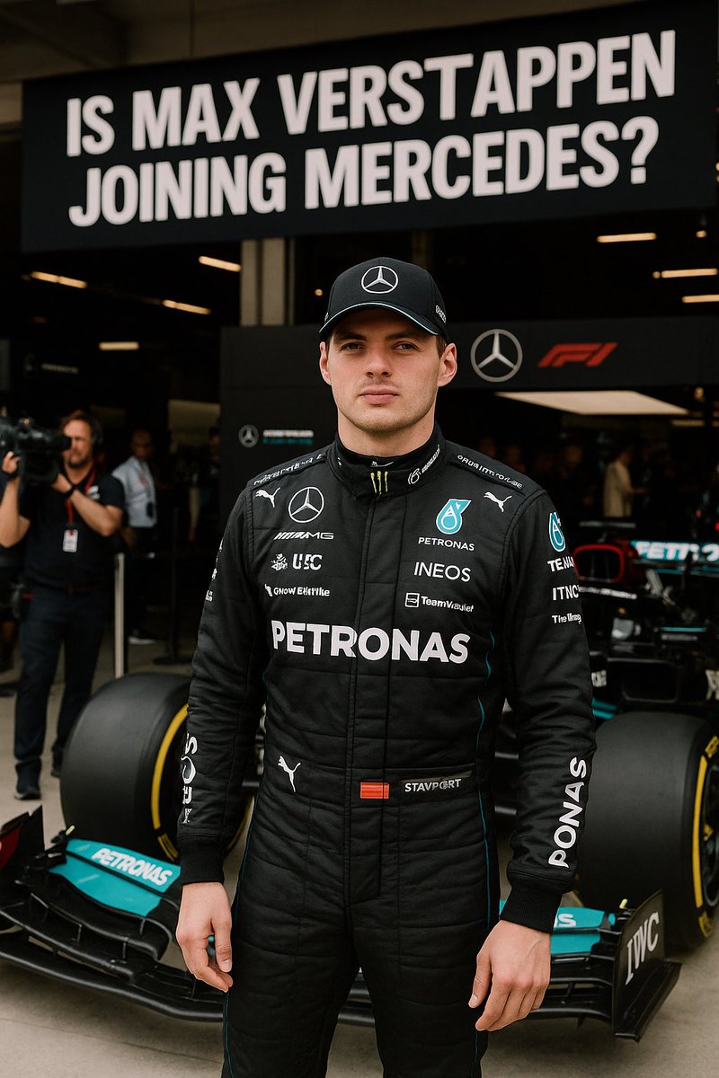 MotorBeam's tweet photo. 🚨 Big F1 Rumour Alert! 🚨 Max Verstappen could be gearing up for a sensational switch to Mercedes for 2026! 

According to Sky Italy, talks between Verstappen & Mercedes have intensified ahead of the British GP. With Toto Wolff confirming “conversations behind closed doors” and George Russell hinting at no contract beyond 2025, the F1 silly season just got real! 

Verstappen’s Red Bull contract runs till 2028 but there’s a clause that lets him leave if he’s outside the top 4 by the summer break after the Hungarian GP. Currently, he’s P3, will we see the reigning champ in Silver soon? 

Stay tuned, this could change the grid completely!