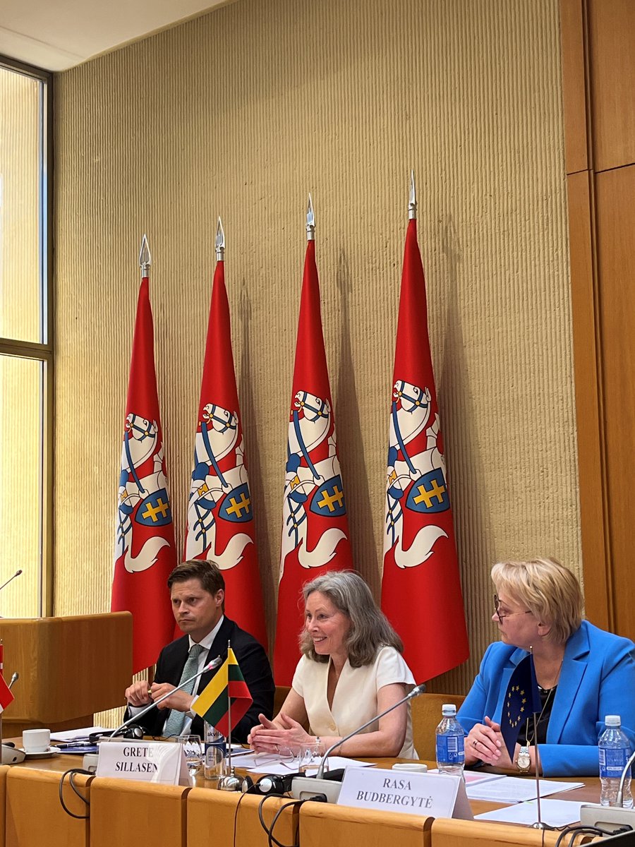 DKAMBinLT's tweet image. Let’s work towards a more secure, competitive and green Europe! Thank you @LTSeimasEU and @LTSeimasForeign for your interest in the priorities of the Danish 🇪🇺 Presidency. 🇩🇰 and 🇱🇹 share ambitions for the future of Europe. #eu2025dk Also thanks to the outgoing 🇵🇱 Presidency