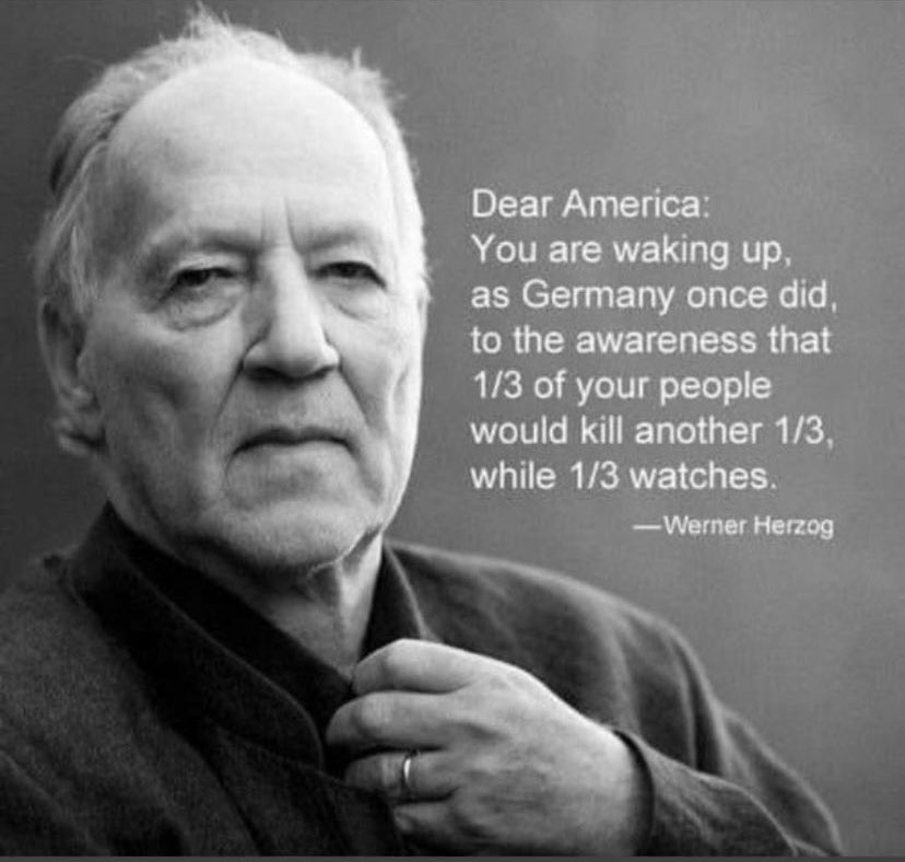 🇺🇸 we are waking up to what 🇩🇪 was in the 1930’s, the rounding up of people, the disinformation, the destruction of independents, and the destruction of the fundamental rights of women. Now we are waking to concentration camps in 🇺🇸.