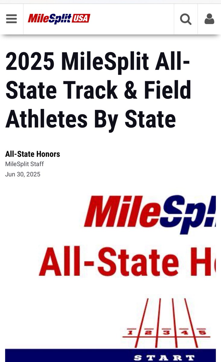 TyreeLeSueur's tweet photo. Thank you to @MileSplitMS @MileSplitSE for this honor . Looking forward to being at the top this season 💪🙏🏾 https://t.co/vrRV6HFUVx