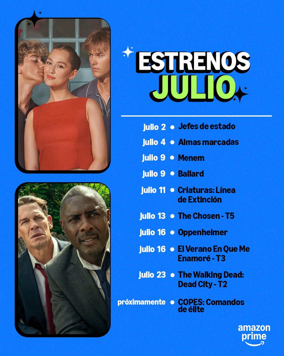 PrimeVideoLat's tweet image. No importa qué clima haya afuera, desde YA empieza el verano para nosotros 😎🍿
#EstrenosDelMes