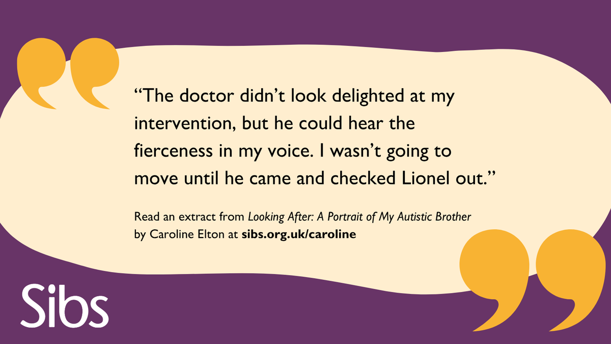 Sibs_uk's tweet image. “As siblings, we are likely to be the people who support our disabled brothers and sisters at the end of their lives” Read more about Caroline’s experiences of her brother’s end of life care, and an extract from her book ‘Looking After’ sibs.org.uk/caroline