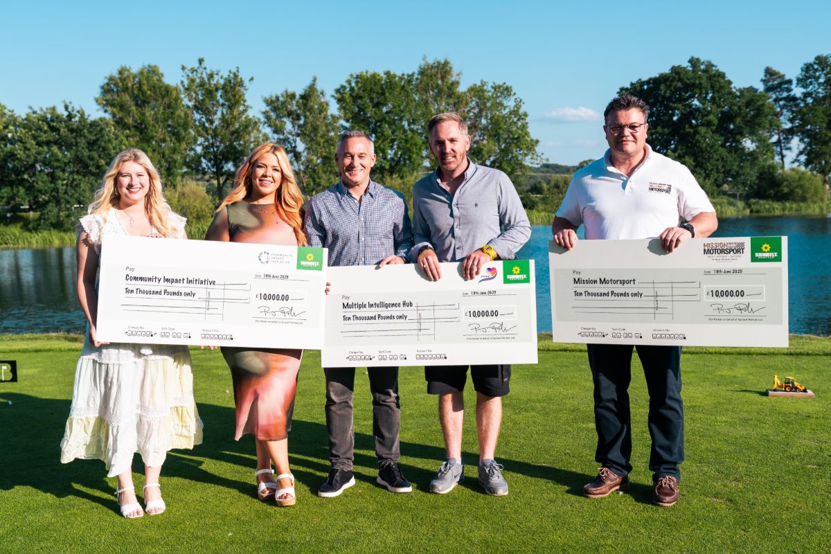Missionmotorspt's tweet image. Huge thanks to @SunbeltRentals UK & Ireland for their incredible support following their recent Charity Golf Day at JCB Golf & Country Club.
We’re proud to be one of three charities benefiting from the amazing amount raised. Thank you to everyone involved.
#RaceRetrainRecover