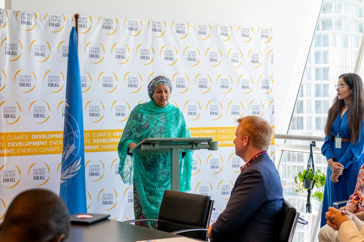 Sustainable Energy for All | #SDG7BeBold (@seforallorg) on Twitter photo Honoured to host <a href="/UN/">United Nations</a> Deputy Secretary-General <a href="/AminaJMohammed/">Amina J Mohammed</a> at SEforALL HQ in Vienna.
Her visit reinforced, the urgency of achieving #SDG7 and our shared commitment to a just and inclusive energy transition.
Thank you, DSG-we’re proud to be part of this global movement. Honoured to host <a href="/UN/">United Nations</a> Deputy Secretary-General <a href="/AminaJMohammed/">Amina J Mohammed</a> at SEforALL HQ in Vienna.
Her visit reinforced, the urgency of achieving #SDG7 and our shared commitment to a just and inclusive energy transition.
Thank you, DSG-we’re proud to be part of this global movement.