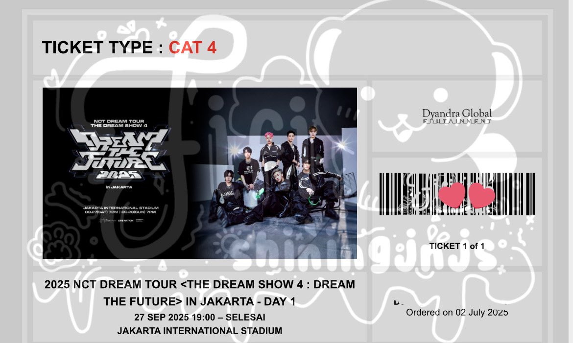 ❗️GIVEAWAY ALERT❗️

✨The Dream Show 4 in Jakarta CAT 4 Day 1✨

Syarat:
- Follow aku
- Like &amp; RT postan ini
- Isi gform dibawah ini
forms.gle/bknxEAKmHaenZn…
- Fix bisa dateng
- DILARANG DIJUAL/BERPINDAH TANGAN❗️
- Comment ‘DONE’ kalau udah dilakuin semua

#THEDREAMSHOW4_JAKARTA