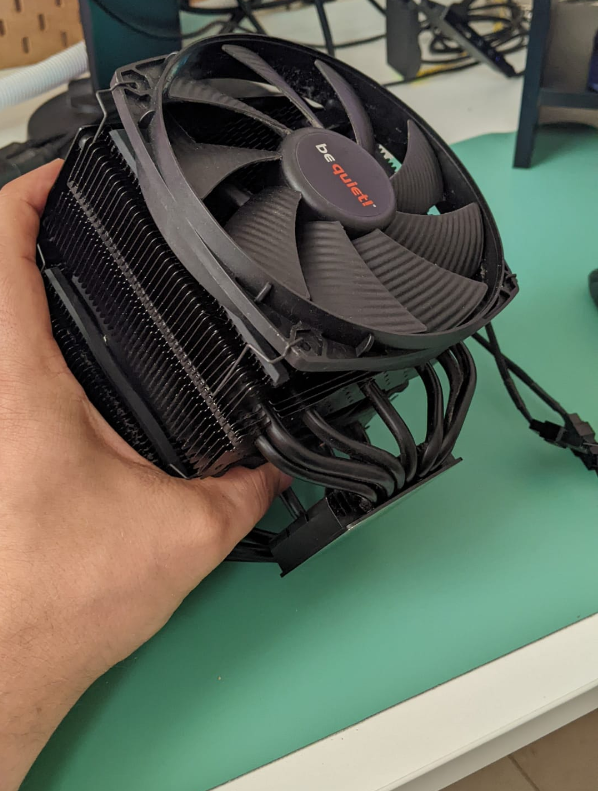 nikro_md's tweet photo. Building a ~2k euro, AI-lab monster (using mostly used parts). In 3 phases (spread for 1 year). Phase 1 starts this week 😍 first pieces arrive. This CPU cooler is HUGE! :) #aihomelab #ailab https://t.co/nY7RHrkZc0