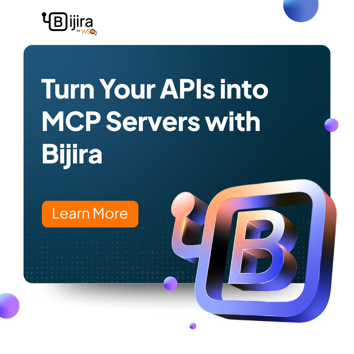 We’re excited to introduce extended MCP server support in Bijira—enabling secure, discoverable, and AI-ready API experiences.

🔹 Expose APIs as MCP servers
🔹 Apply QoS and governance
🔹 Publish via a centralized MCP Hub

📖 Read the announcement: tinyurl.com/5xakttua
🔗 Try