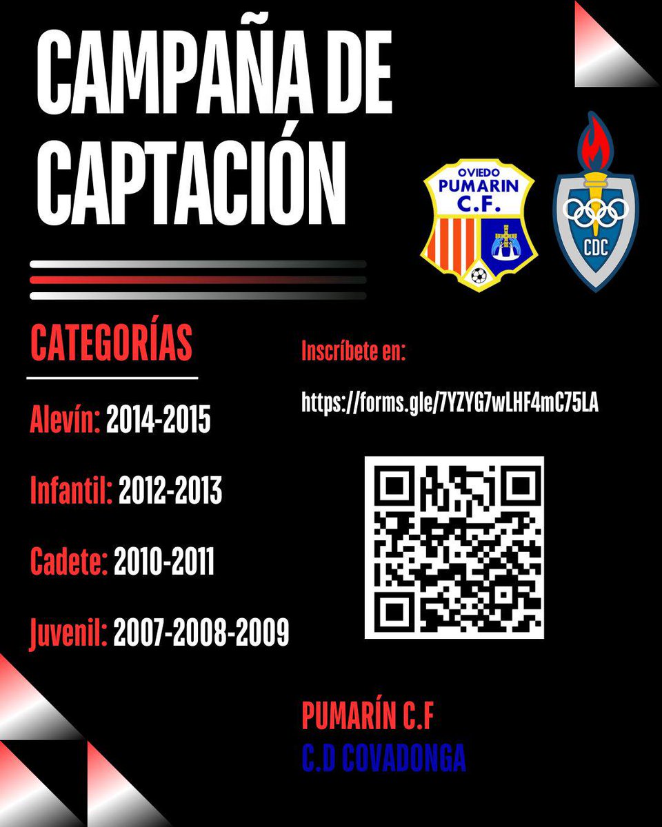 ⚽🔥 *¿Quieres formar parte de la estructura deportiva del Pumarin C.F - C.D. Covadonga?*
cdcovadonga.com/quieres-formar…