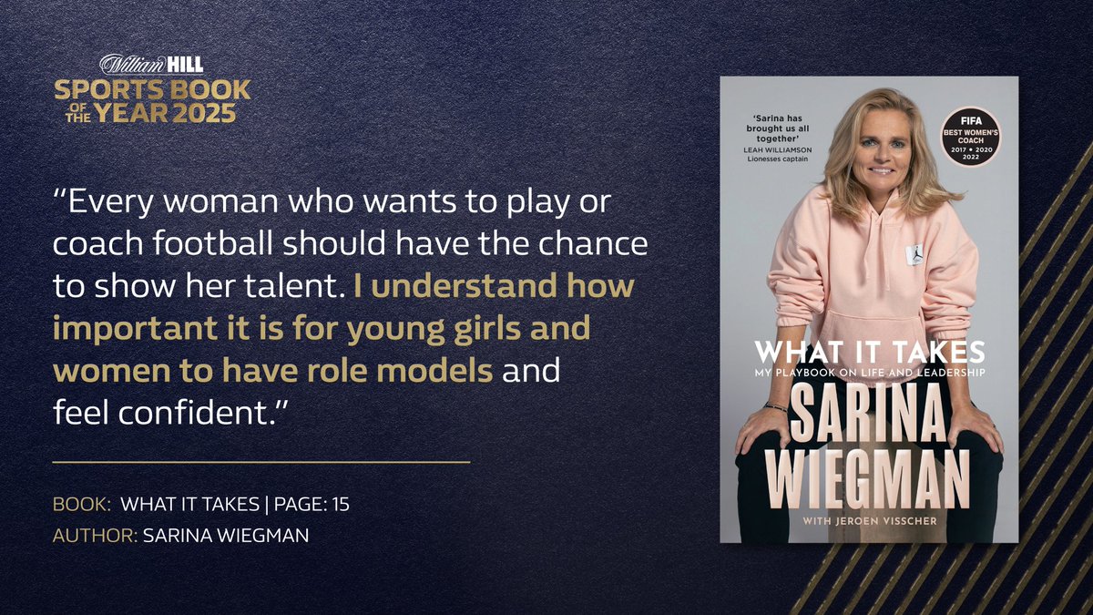 The 2025 Women’s Euros kicks off today! 🙌

We’ve taken a look at England Head Coach Sarina Wiegman’s book 𝐖𝐡𝐚𝐭 𝐈𝐭 𝐓𝐚𝐤𝐞𝐬: 𝐓𝐡𝐞 𝐈𝐧𝐬𝐩𝐢𝐫𝐢𝐧𝐠 𝐉𝐨𝐮𝐫𝐧𝐞𝐲 𝐨𝐟 𝐒𝐚𝐫𝐢𝐧𝐚 𝐖𝐢𝐞𝐠𝐦𝐚𝐧 𝐚𝐧𝐝 𝐭𝐡𝐞 𝐋𝐢𝐨𝐧𝐞𝐬𝐬𝐞𝐬’ 𝐑𝐢𝐬𝐞 𝐭𝐨 𝐒𝐮𝐜𝐜𝐞𝐬𝐬. 📖

A