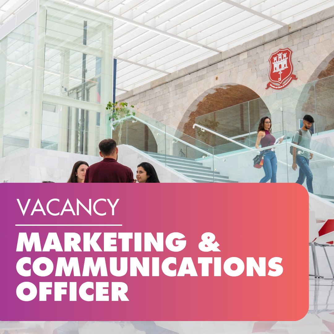 The University of Gibraltar is inviting applications for the permanent role of Marketing &amp; Communications Officer. 

Full details can be found in the position description: unigib.edu.gi/vacancies/  

#Gibraltar #JobsGibraltar #MarketingVacancy
