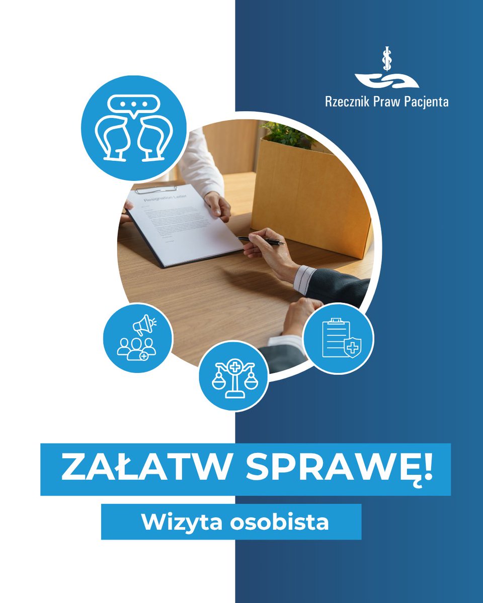 Rzecznik Praw Pacjenta (@rzeczpacjenta) on Twitter photo 📍 Chcesz osobiście porozmawiać z pracownikiem Biura Rzecznika Praw Pacjenta?
Nie musisz się umawiać - po prostu przyjdź i załatw sprawę!
📌 Adres: Biuro Rzecznika Praw Pacjenta, ul. Płocka 11/13, Warszawa
Poznaj szczegóły: gov.pl/web/rpp/wizyta…  
#ZałatwSprawę 📍 Chcesz osobiście porozmawiać z pracownikiem Biura Rzecznika Praw Pacjenta?
Nie musisz się umawiać - po prostu przyjdź i załatw sprawę!
📌 Adres: Biuro Rzecznika Praw Pacjenta, ul. Płocka 11/13, Warszawa
Poznaj szczegóły: gov.pl/web/rpp/wizyta…  
#ZałatwSprawę