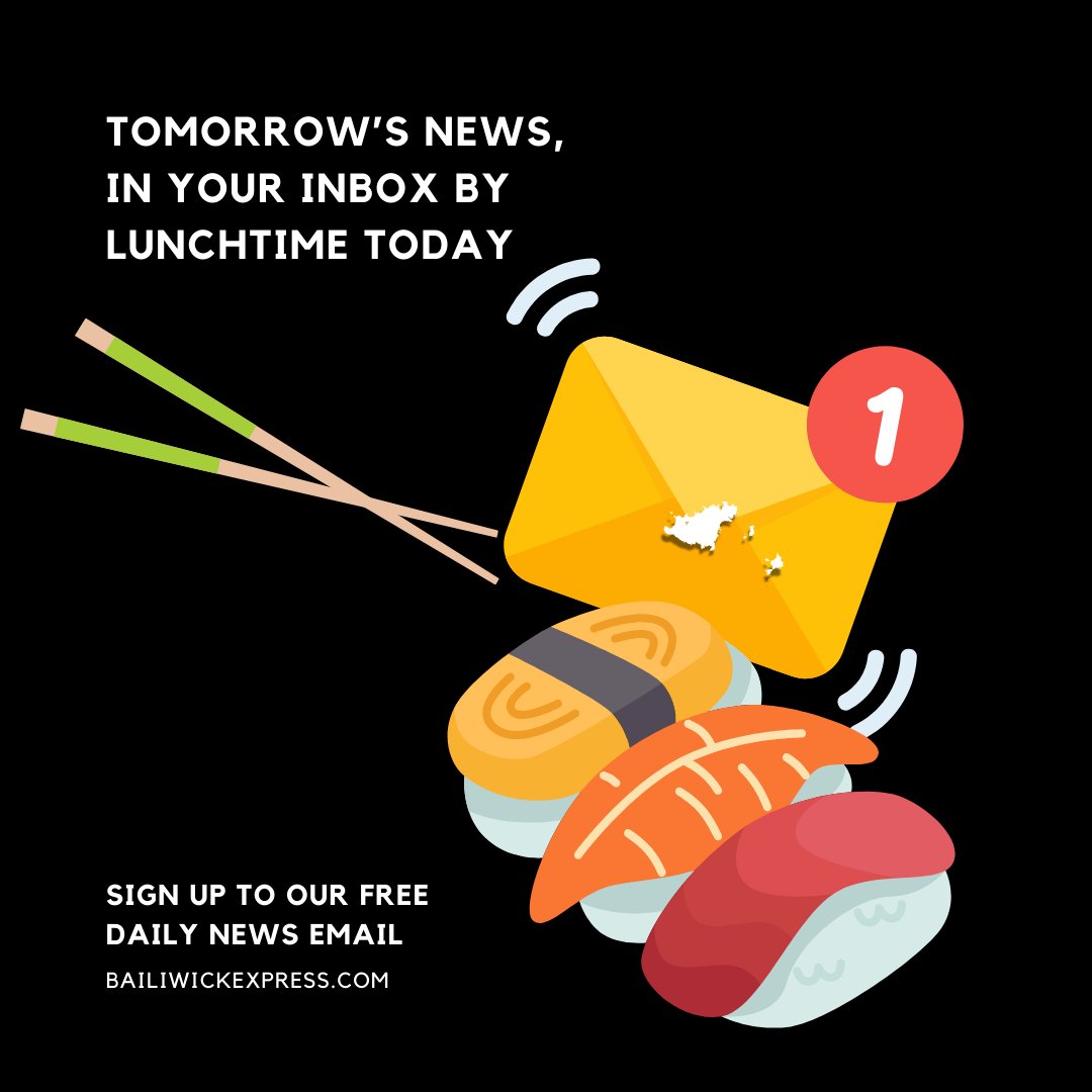 Snack on tomorrow's news by lunchtime today! 🍣🗞️

Stay ahead with the Bailiwick Express Daily News Email. 

Get the freshest local news delivered straight to your inbox for FREE. 

Sign up now brnw.ch/21wMK6V