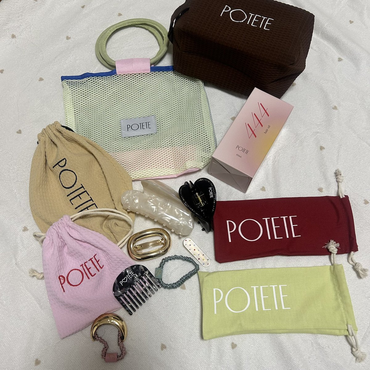 Nr64F's tweet photo. potete伊勢丹popup行ってきた🤤
10時開店に行ってきて、MIカード会員じゃない列で整理券もらって14時頃に入れた😂
　#potete https://t.co/Q6PSwOrlST