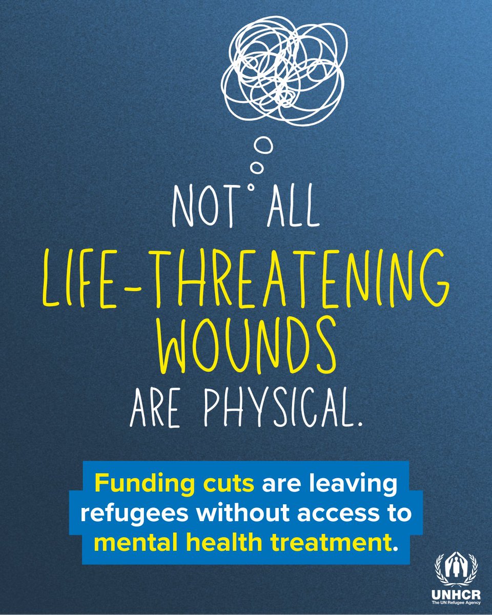 Mental health care is a lifeline — not a luxury.

But funding cuts mean refugees are being left behind.

Support is urgently needed. Please help with a donation: unh.cr/6724ad9f0