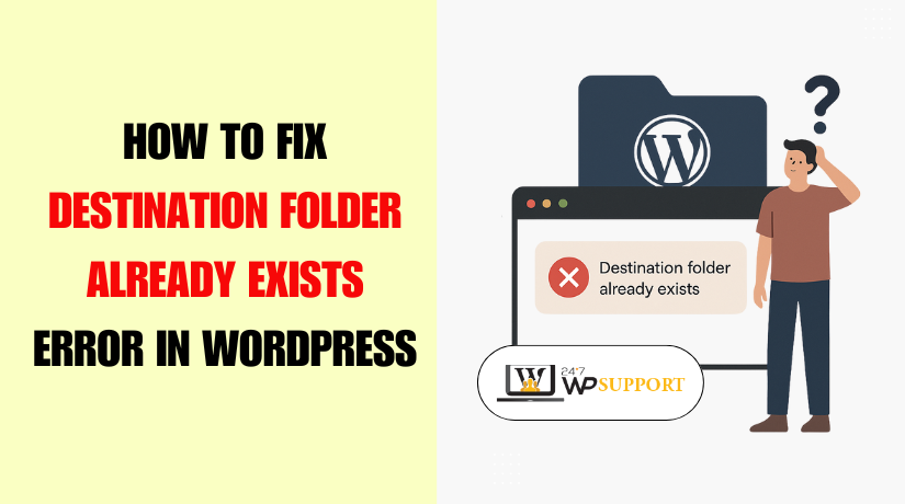 24x7wpsupport's tweet image. 🚫 Installing a plugin or theme in #WordPress and getting
 “Destination Folder Already Exists”?
No worries—@24x7wpsupport has the fix:
✅ Delete or rename folders via FTP
🔐 Check permissions
Full guide → shorturl.at/AYlbv
#WordPressError #WPFix #WebDevTips #24x7WPsupport