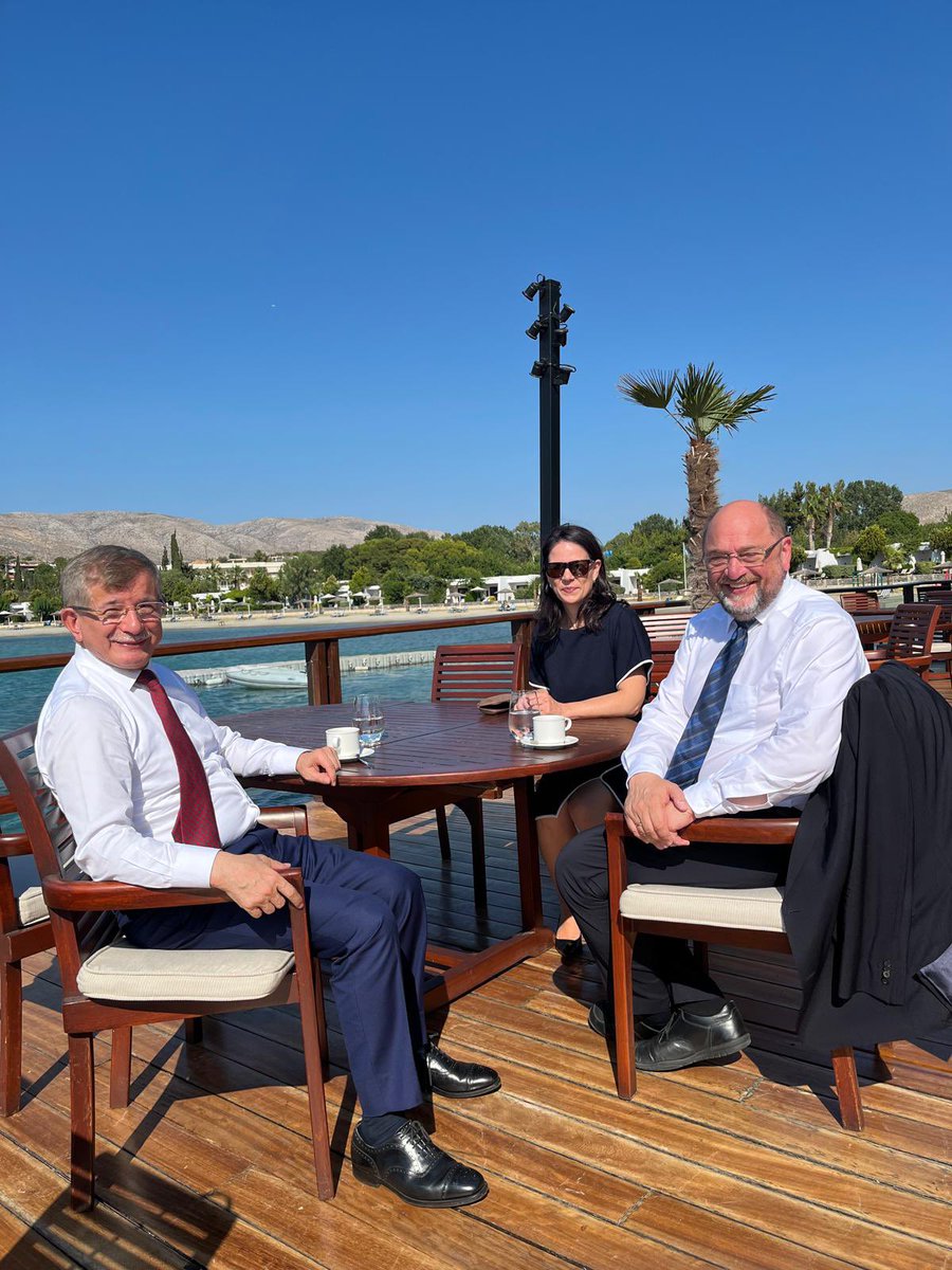 Following the "Economist Impact, 29th Annual Government Roundtable" forum in Greece, where I was one of the speakers, I met with my dear friend Martin Schulz, Former President of the European Parliament and Annalena Baerbock, Former Foreign Minister of Germany and now President