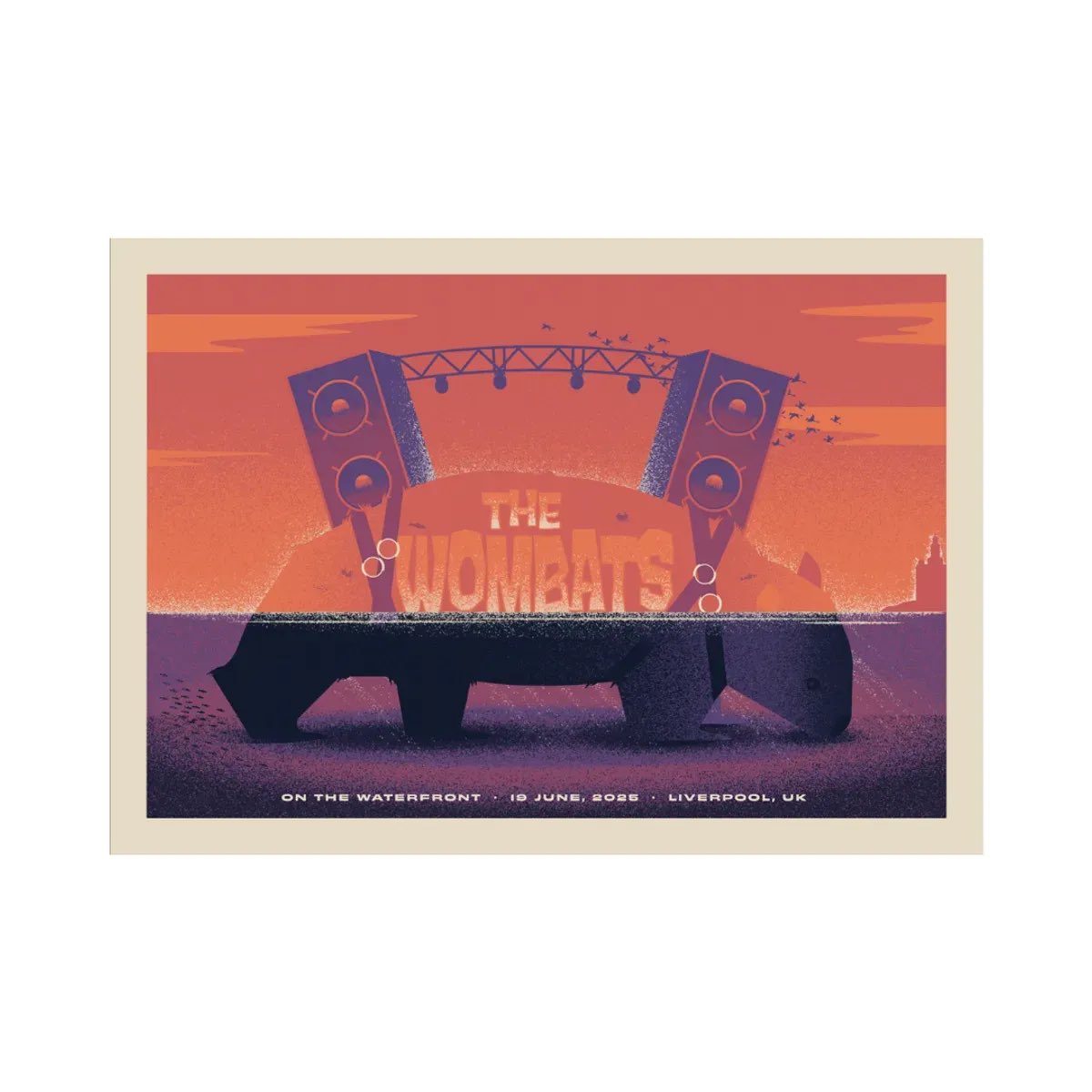 Some signed limited edition posters left from our recent Liverpool show... available from our store 🌊🌊🌊!

Get yours here: thewombats.store/products/the-w…
