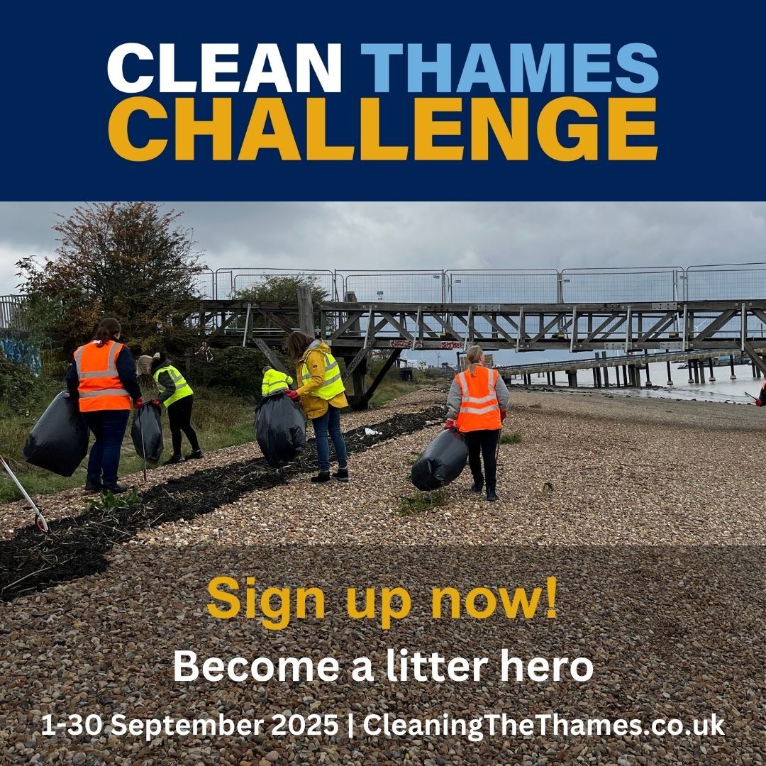 Want to make a difference for our iconic river and its wildlife? 

Join the #CleanThamesChallenge this September and be a part of the solution! 🗑️

Get involved ➡️ hubs.la/Q03sQMK70 

Supported by <a href="/DPWorldUK/">DP World - UK</a>

#RiverThames #CleanThames #London #Kent #Essex #ThamesEstuary