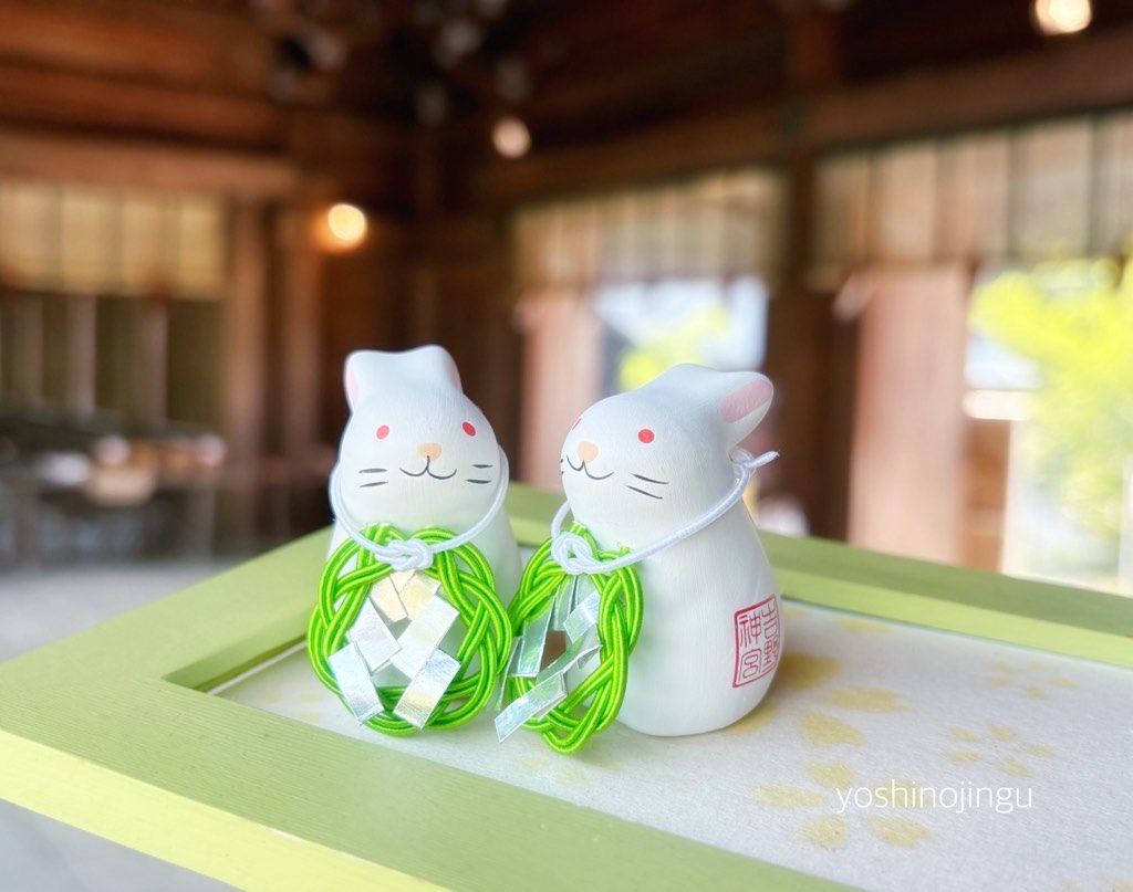 みりん様用＊Megmeg’sDoll ＊うさたん＊オリジナル作品＊ 🌿🐇うさぎ茅の輪御守 茅の輪を持ったちょこんとうさぎさんです