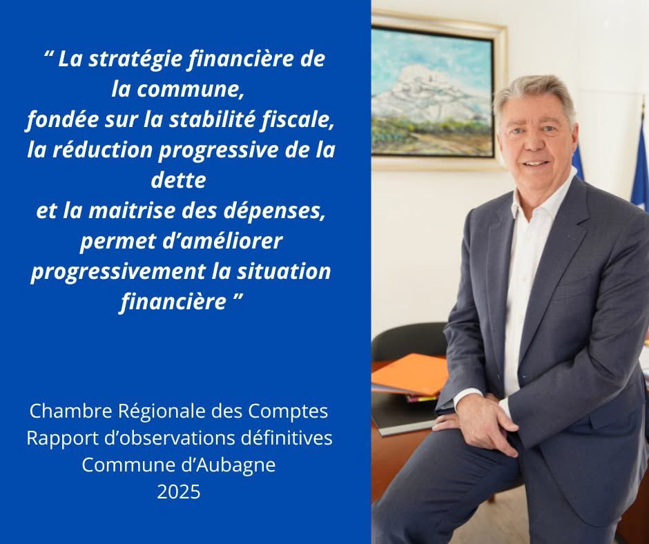 GerardGazay's tweet photo. La Chambre régionale des comptes valide notre bonne gestion de la collectivité ! #aubagne #aubagneenprovence #gestion #transparence https://t.co/HQKUh2vcBF