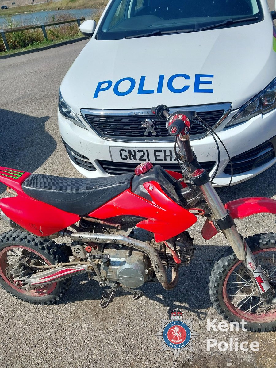 An off-road motorcycle and an e scooter have been seized following reports of nuisance bikes on the #IsleOfSheppey. Read the full story: kent.police.uk/news/kent/late…