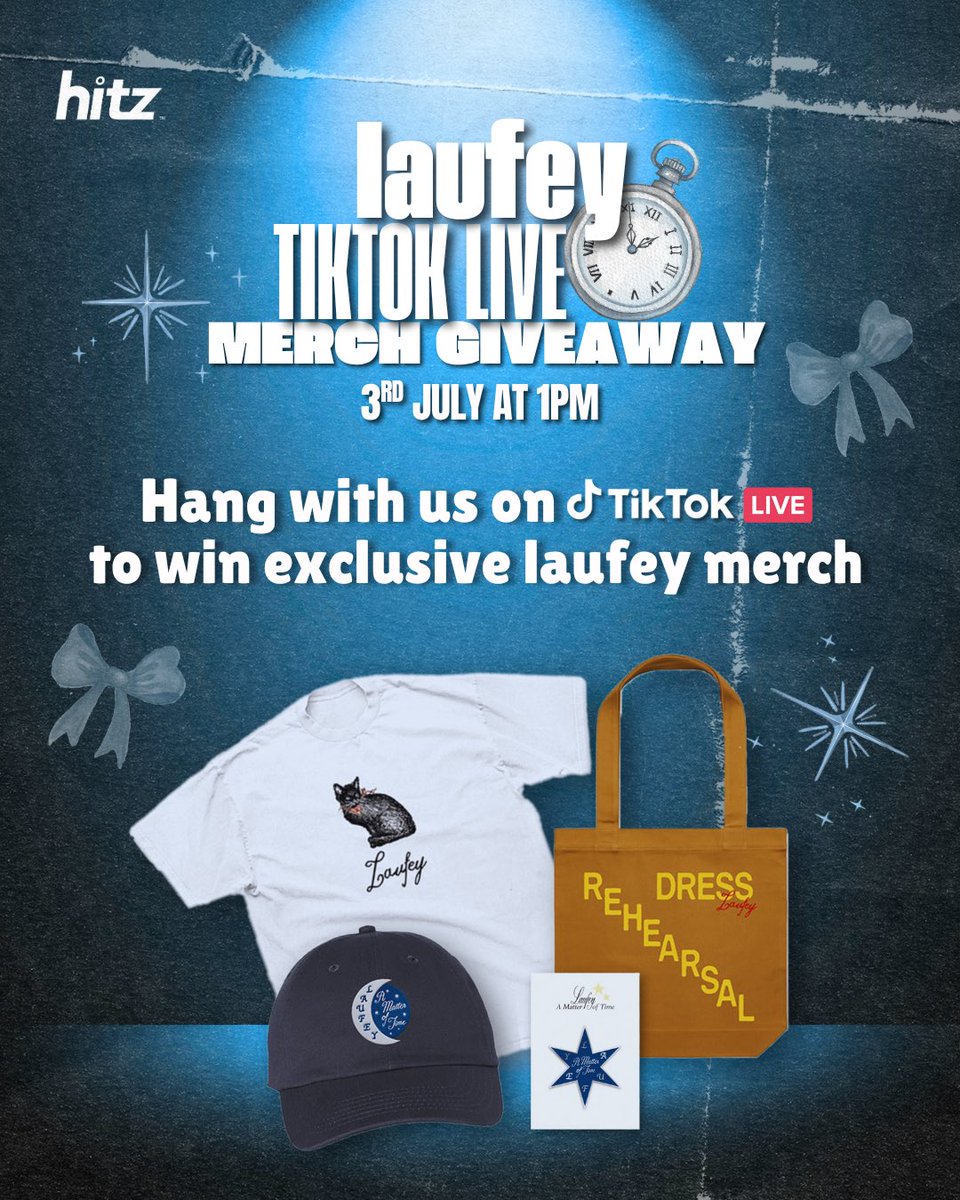 HITZ (@hitzdotmy) on Twitter photo 🌸🎻 Tough luck if you miss this, darling 🤍
We’re celebrating Laufey’s latest release “Lover Girl” with an exclusive merch giveaway this July 3 at 1PM ⏰
Catch us on TikTok Live for #HITZDays with <a href="/CalistaLeahLiew/">Calista Leah Liew 💙</a> 💅 It’s sweet, jazzy, and oh-so Laufey-coded 🫶
#Laufey 🌸🎻 Tough luck if you miss this, darling 🤍
We’re celebrating Laufey’s latest release “Lover Girl” with an exclusive merch giveaway this July 3 at 1PM ⏰
Catch us on TikTok Live for #HITZDays with <a href="/CalistaLeahLiew/">Calista Leah Liew 💙</a> 💅 It’s sweet, jazzy, and oh-so Laufey-coded 🫶
#Laufey