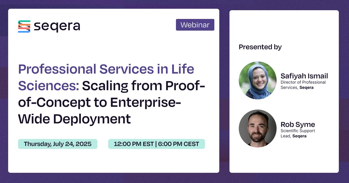 Seqera (@seqeralabs) on Twitter photo 📈 When scaling scientific platforms, the journey matters as much as the destination. It demands the right strategy, people, and execution.  
Register for our webinar to discover how our Professional Services team is helping big pharma organizations scale from POC to 📈 When scaling scientific platforms, the journey matters as much as the destination. It demands the right strategy, people, and execution.  
Register for our webinar to discover how our Professional Services team is helping big pharma organizations scale from POC to