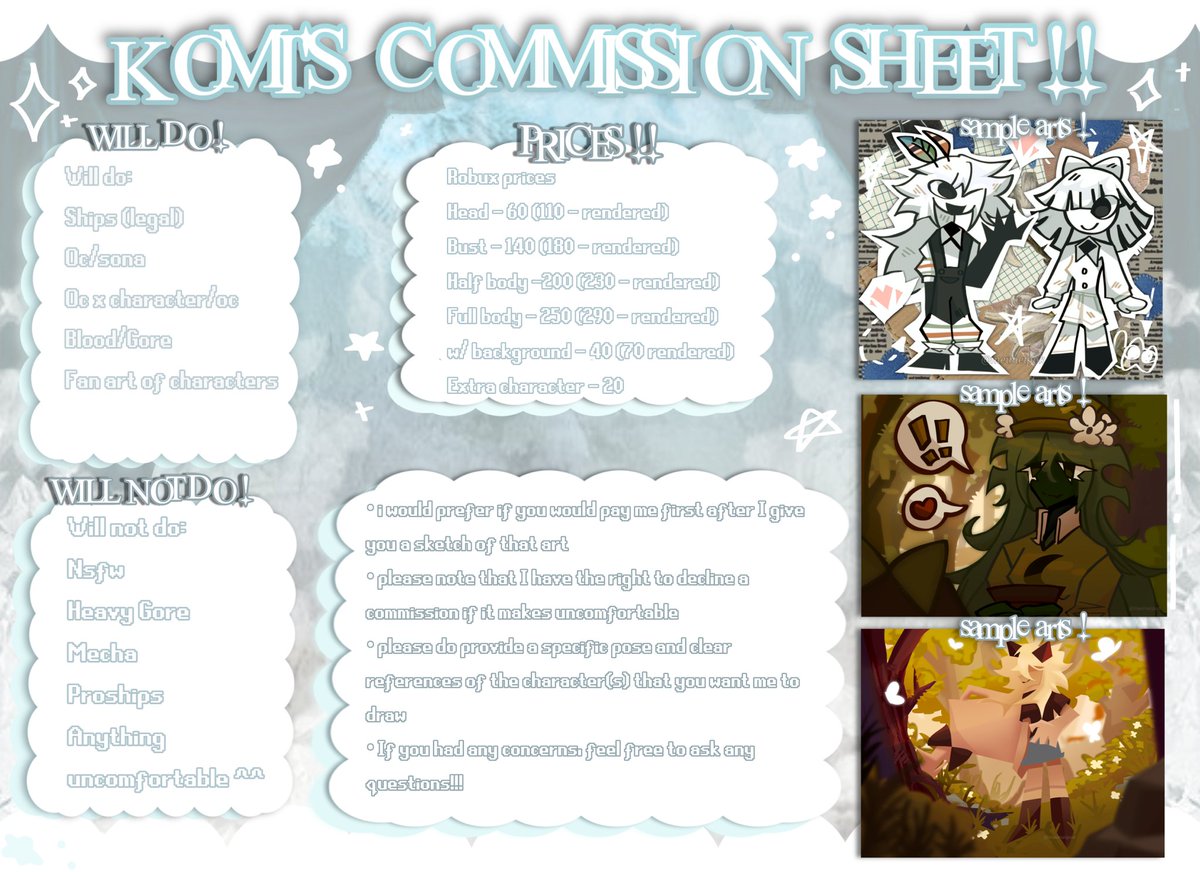 meimeipok's tweet photo. hey guyss!! commissions are open 
 I'll be doing robux commissions for now...so if you're interested in it then please do dm me! (⁠≧⁠▽⁠≦⁠) ( 3 slots only! )
[ #robuxcommisions #commisionsopen #commisions #fundamentalpapereducation ] https://t.co/t5Met0MwIt